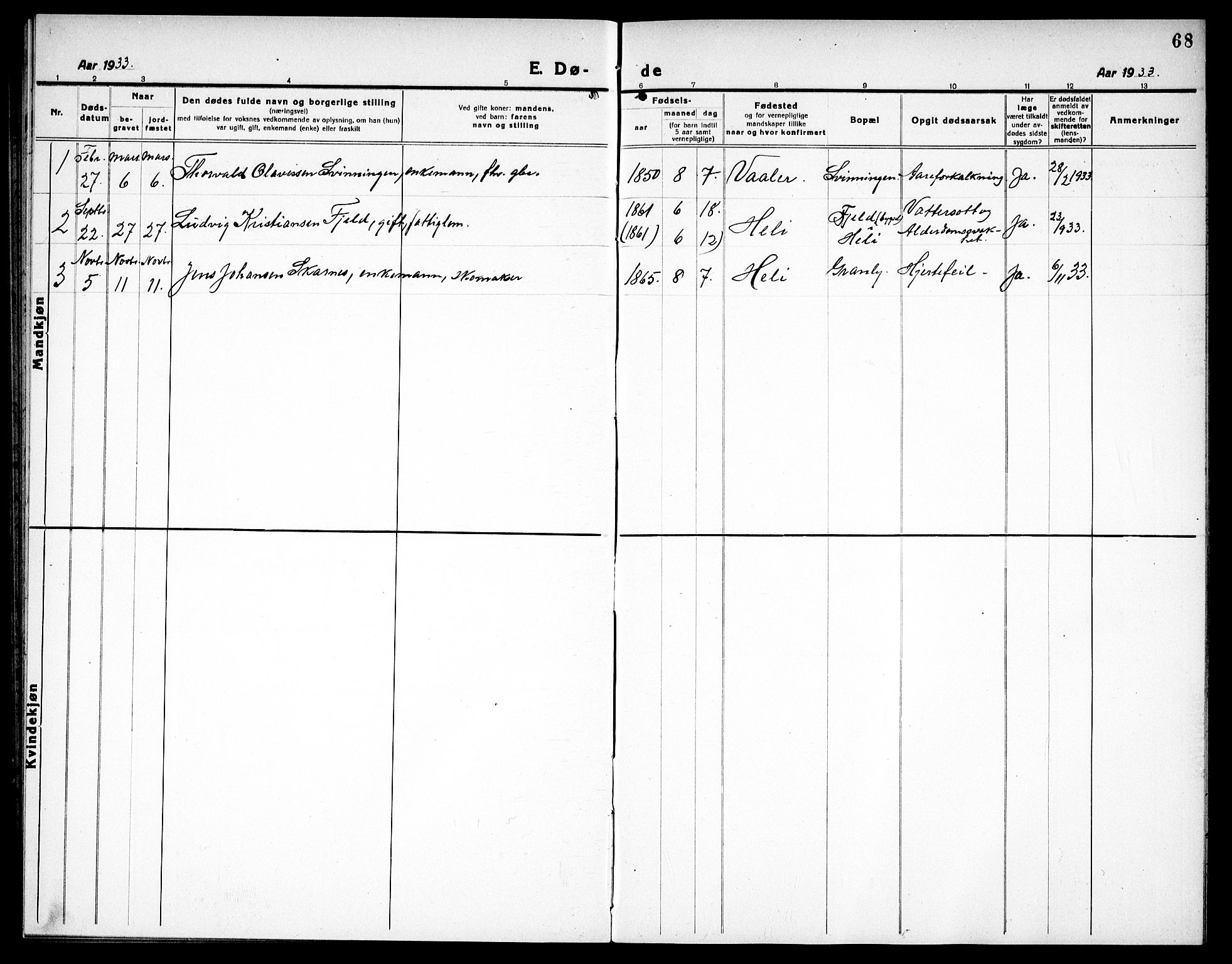 Spydeberg prestekontor Kirkebøker, SAO/A-10924/G/Gc/L0002: Parish register (copy) no. III 2, 1918-1939, p. 68