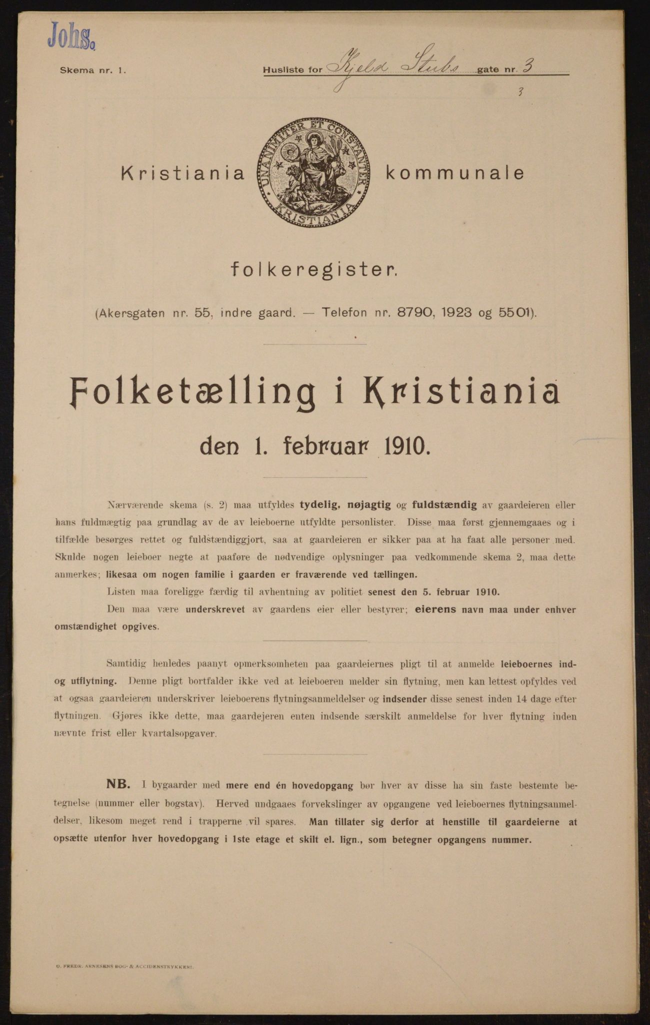 OBA, Municipal Census 1910 for Kristiania, 1910, p. 49824