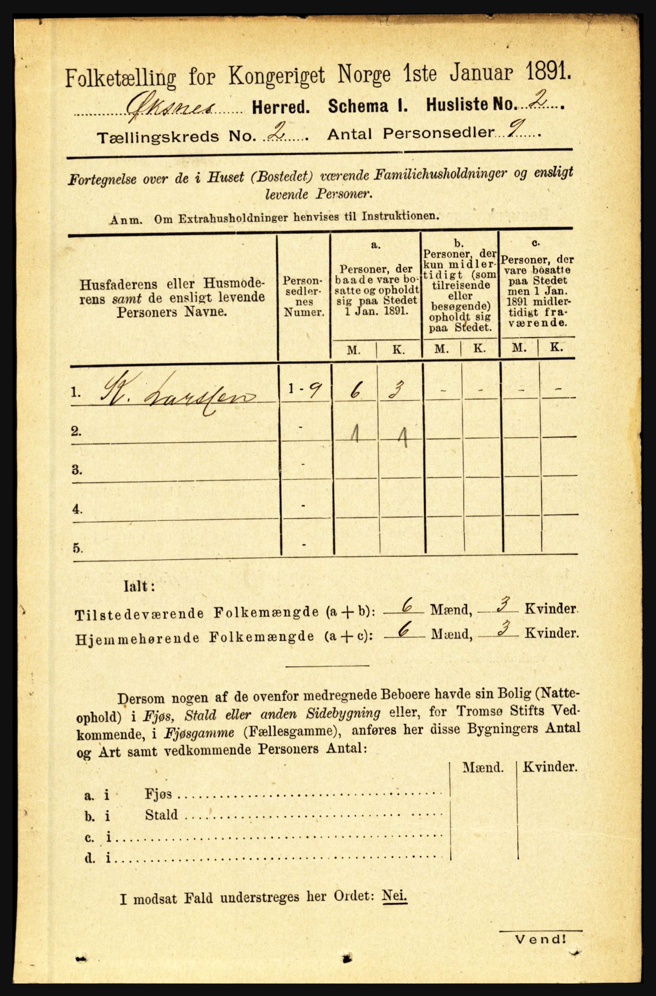 RA, 1891 census for 1868 Øksnes, 1891, p. 601