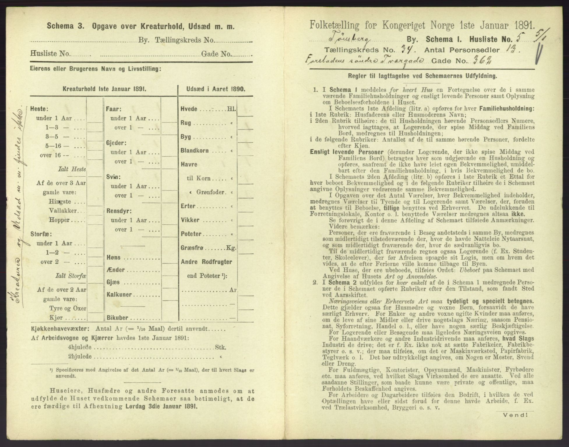 RA, 1891 census for 0705 Tønsberg, 1891, p. 994