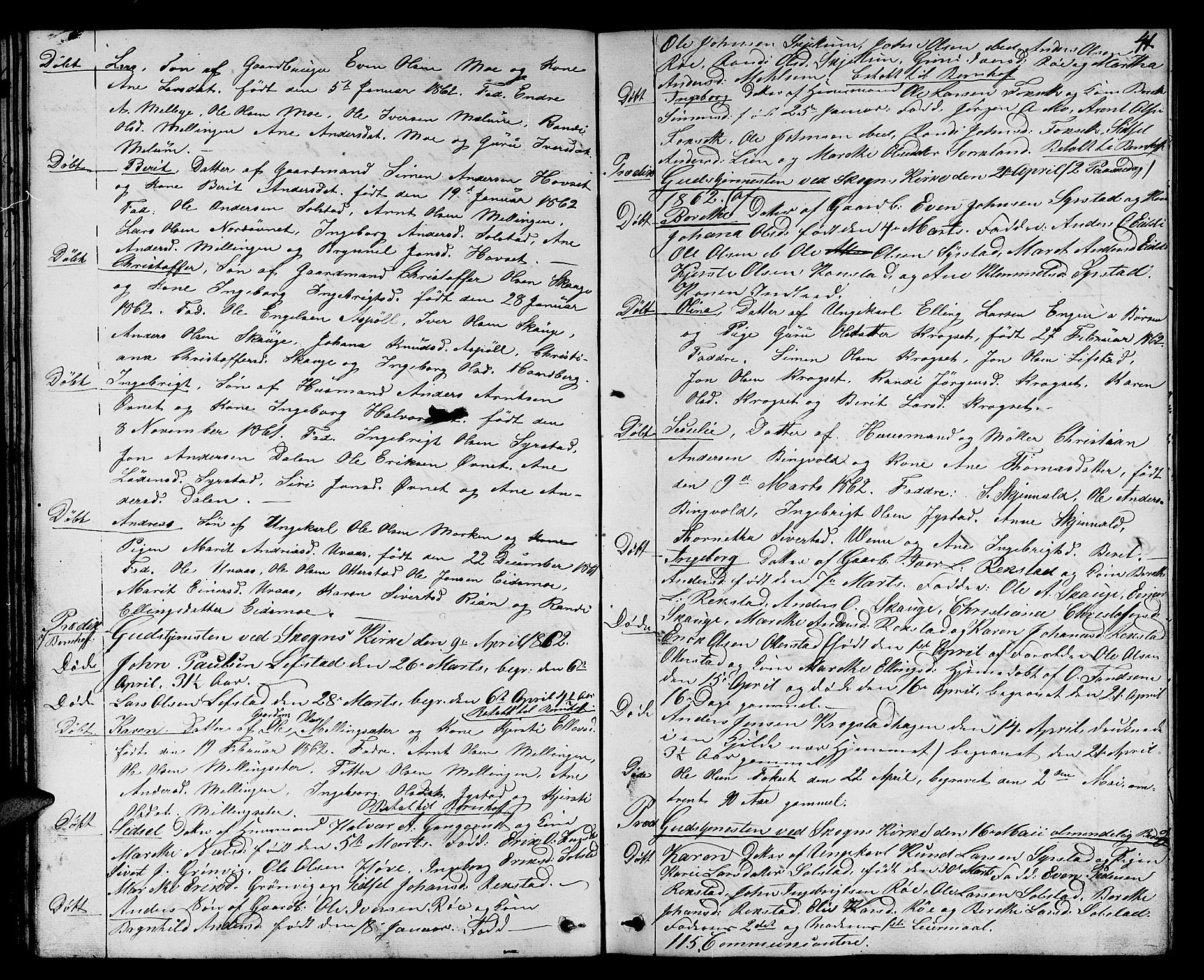 Ministerialprotokoller, klokkerbøker og fødselsregistre - Sør-Trøndelag, SAT/A-1456/667/L0797: Parish register (copy) no. 667C02, 1849-1867, p. 41