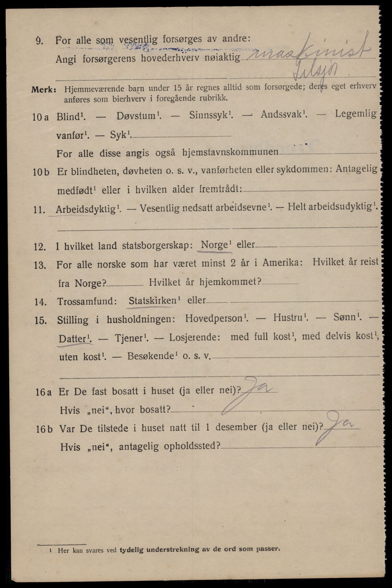 SAT, 1920 census for Trondheim, 1920, p. 47001