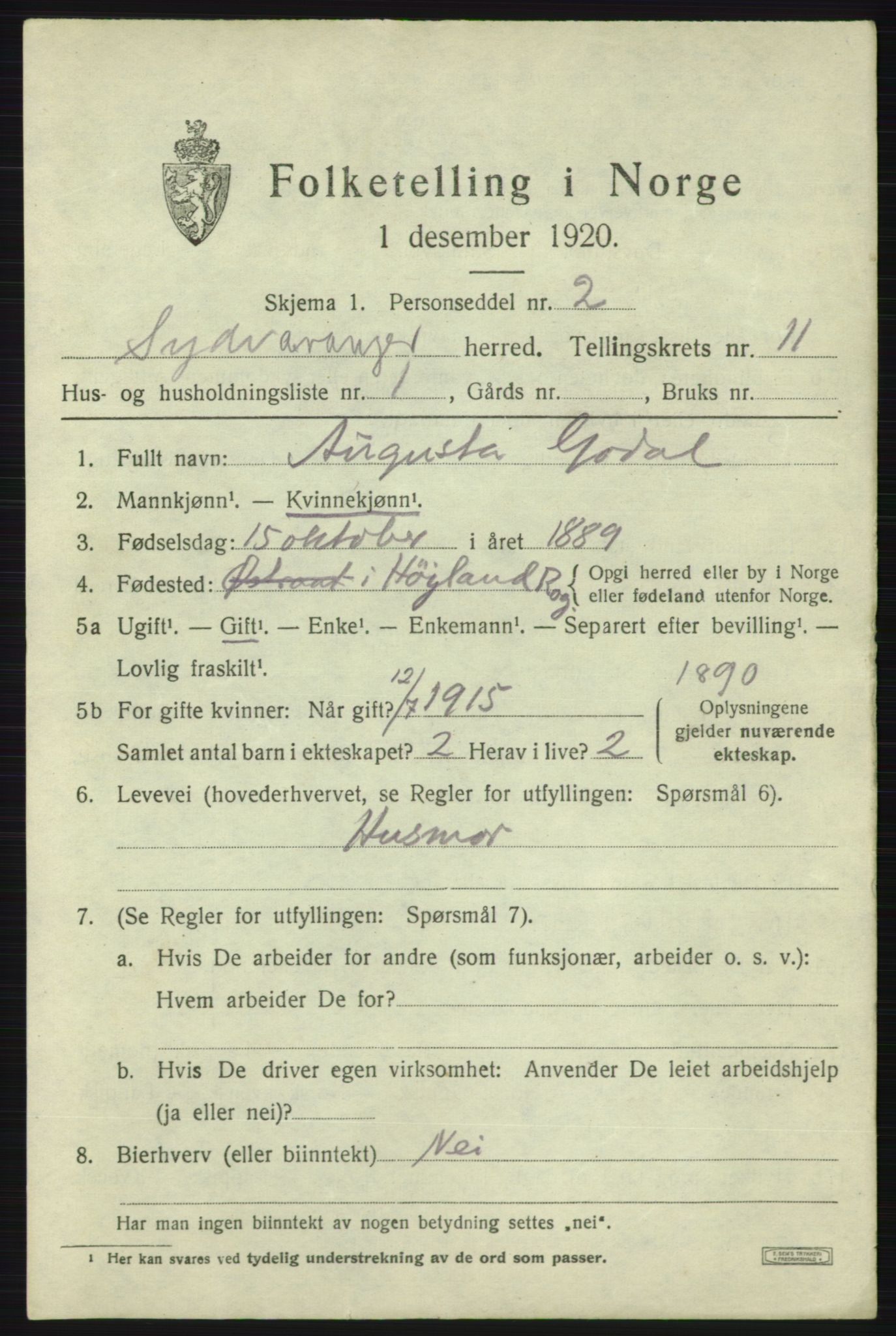 SATØ, 1920 census for Sør-Varanger, 1920, p. 7094