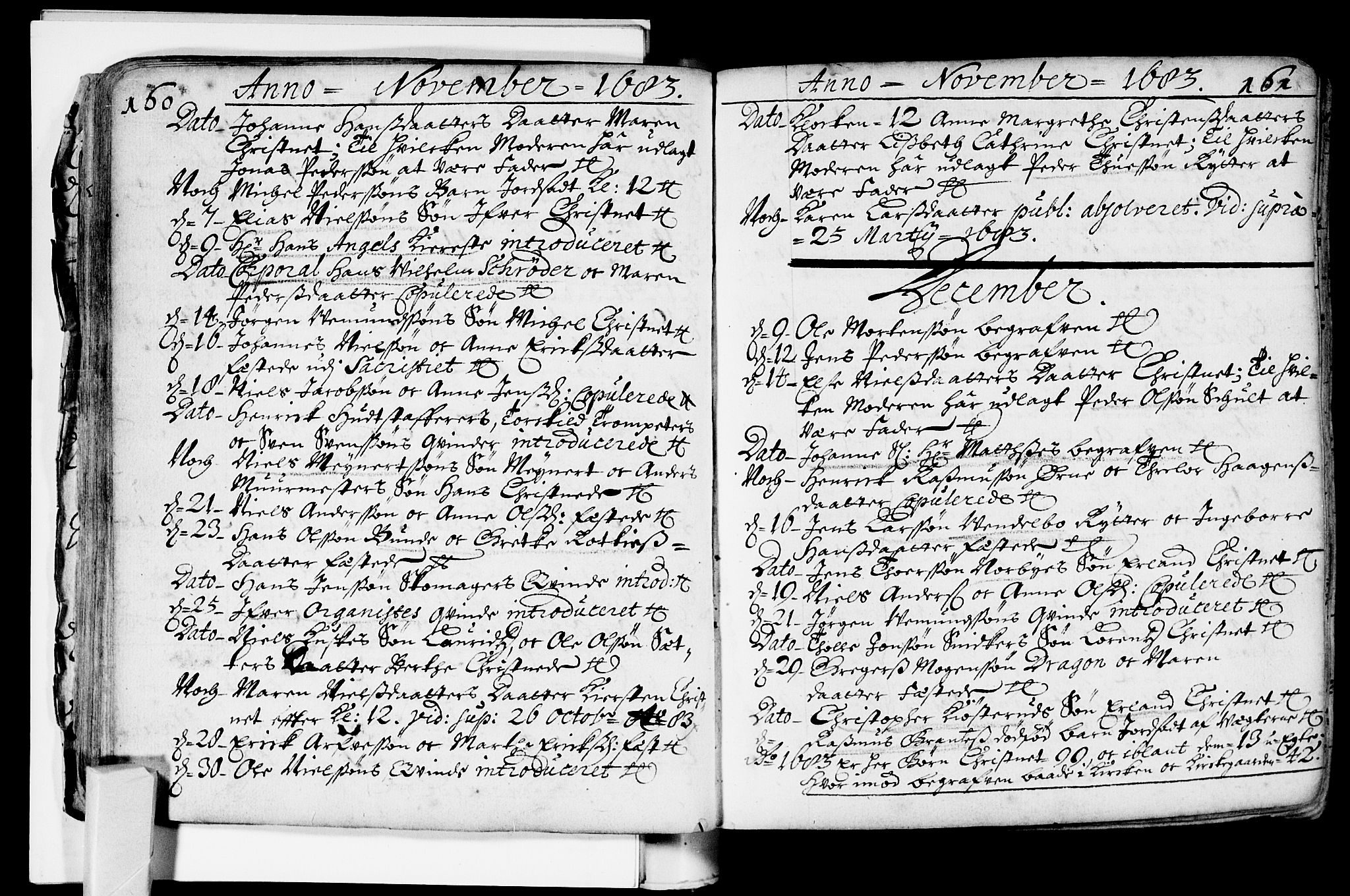 Bragernes kirkebøker, AV/SAKO-A-6/F/Fa/L0002: Parish register (official) no. I 2, 1680-1705, p. 160-161