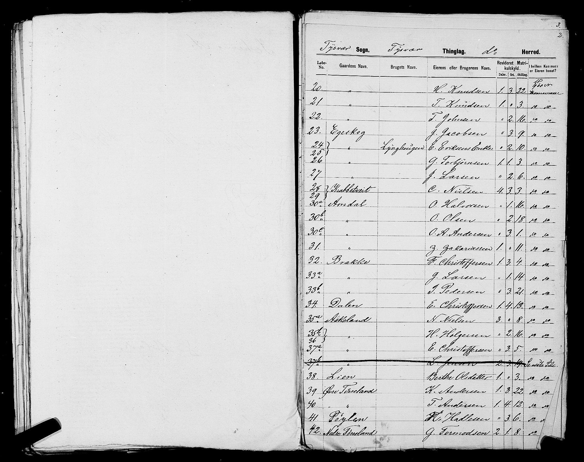 SAST, 1875 census for 1146P Tysvær, 1875, p. 26