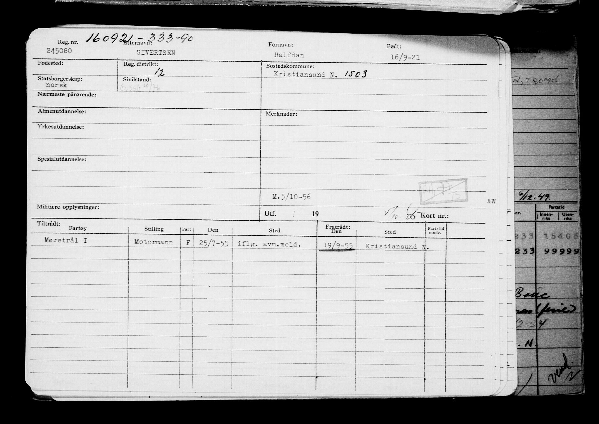 Direktoratet for sjømenn, AV/RA-S-3545/G/Gb/L0198: Hovedkort, 1921, p. 38