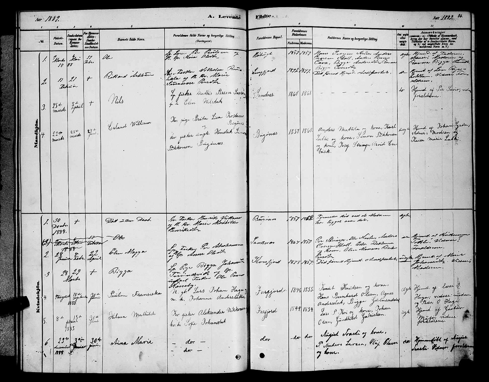 Sør-Varanger sokneprestkontor, SATØ/S-1331/H/Hb/L0003klokker: Parish register (copy) no. 3, 1878-1891, p. 86