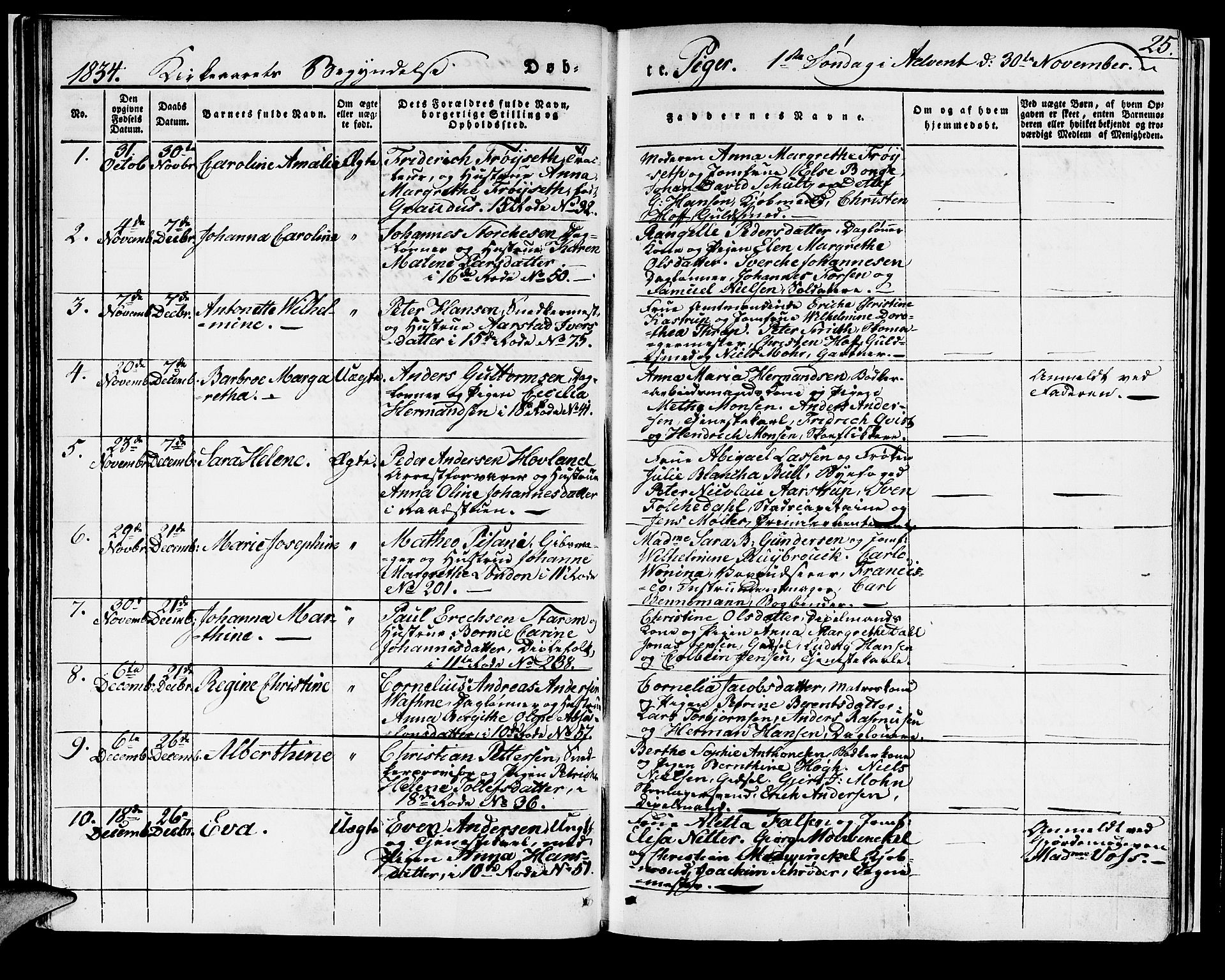 Domkirken sokneprestembete, AV/SAB-A-74801/H/Haa/L0014: Parish register (official) no. A 13, 1830-1837, p. 25