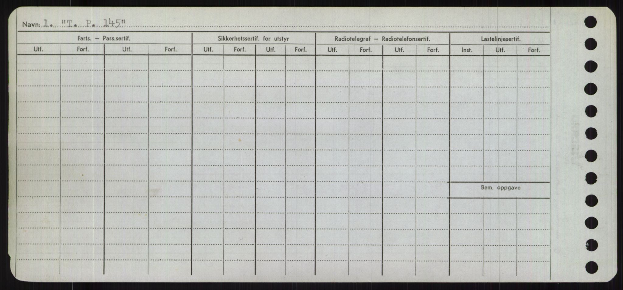 Sjøfartsdirektoratet med forløpere, Skipsmålingen, RA/S-1627/H/Hc/L0001: Lektere, A-Y, p. 486