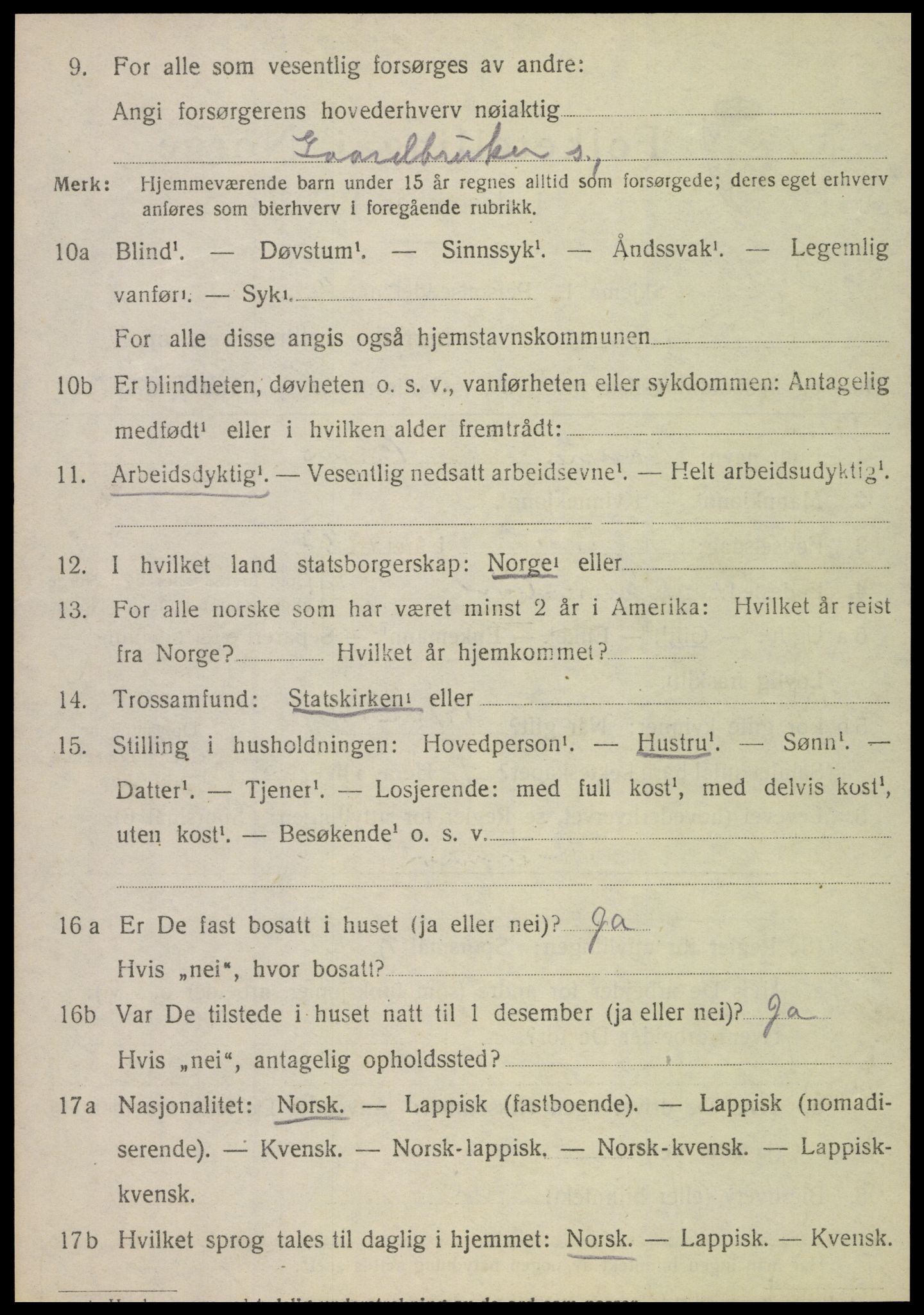 SAT, 1920 census for Alstahaug, 1920, p. 600