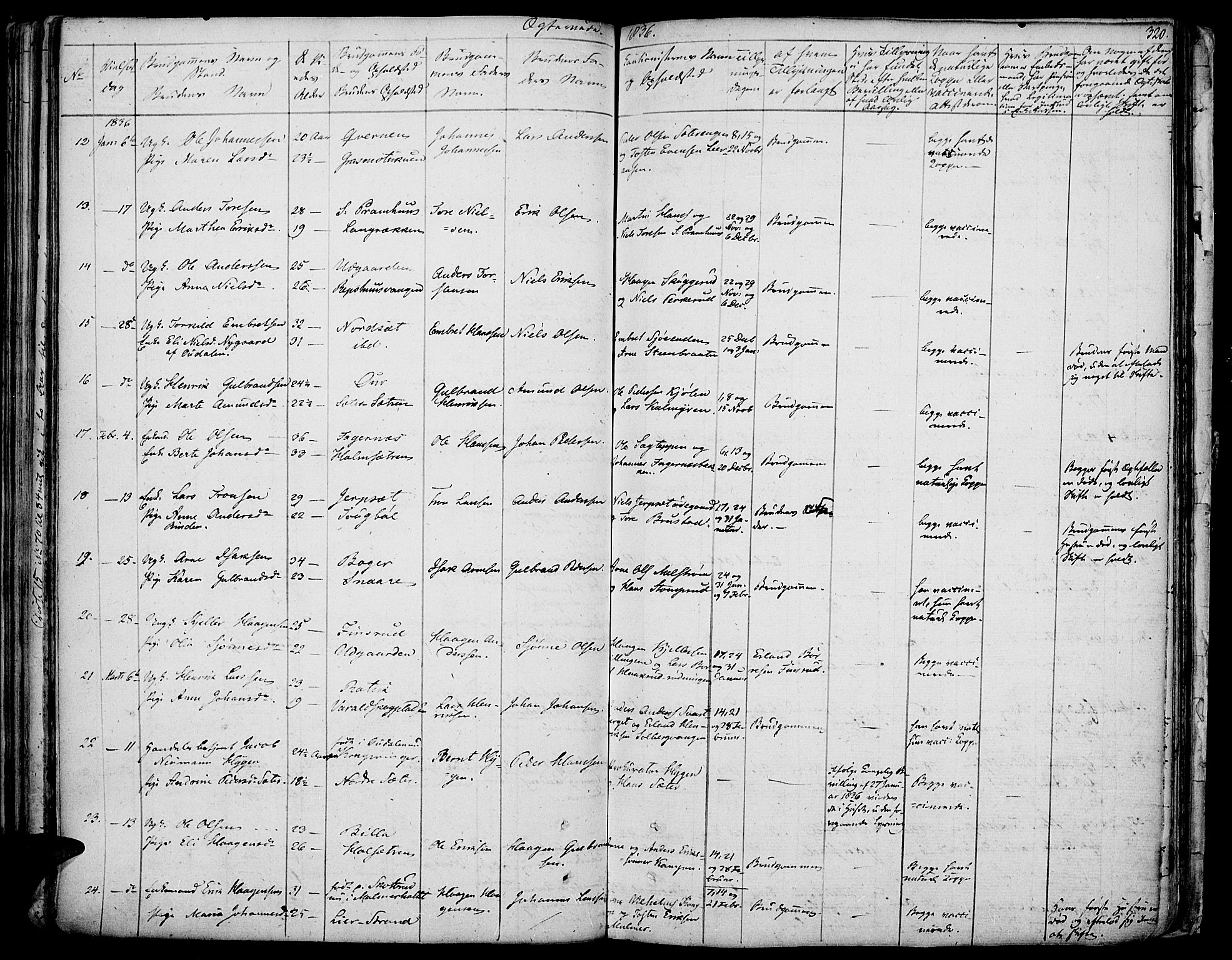 Vinger prestekontor, AV/SAH-PREST-024/H/Ha/Haa/L0007: Parish register (official) no. 7, 1826-1839, p. 320