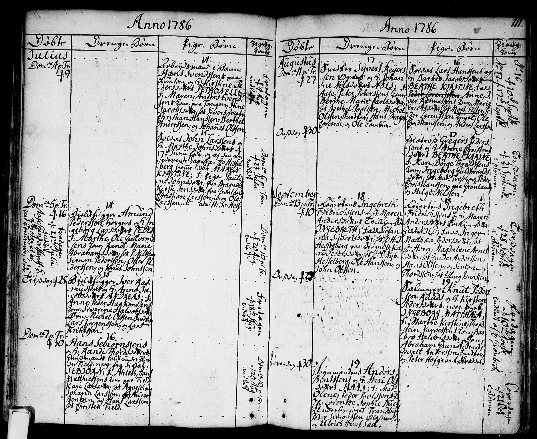 Strømsø kirkebøker, AV/SAKO-A-246/F/Fa/L0009: Parish register (official) no. I 9, 1752-1791, p. 111