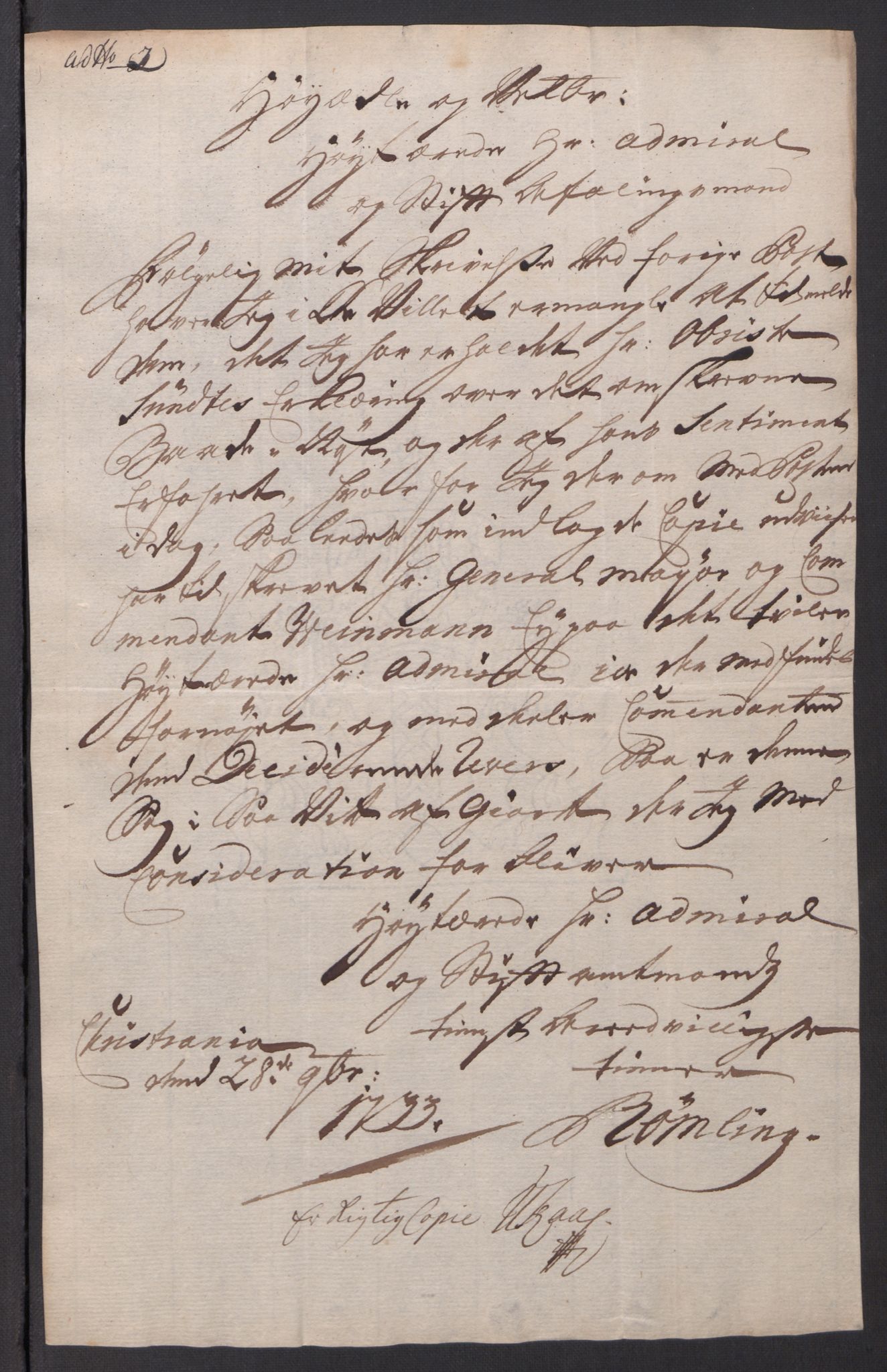 Kommanderende general (KG I) med Det norske krigsdirektorium, AV/RA-EA-5419/D/L0061: Stattholderens, stiftamtmenns og amtmenns brev, 1731-1740, p. 279