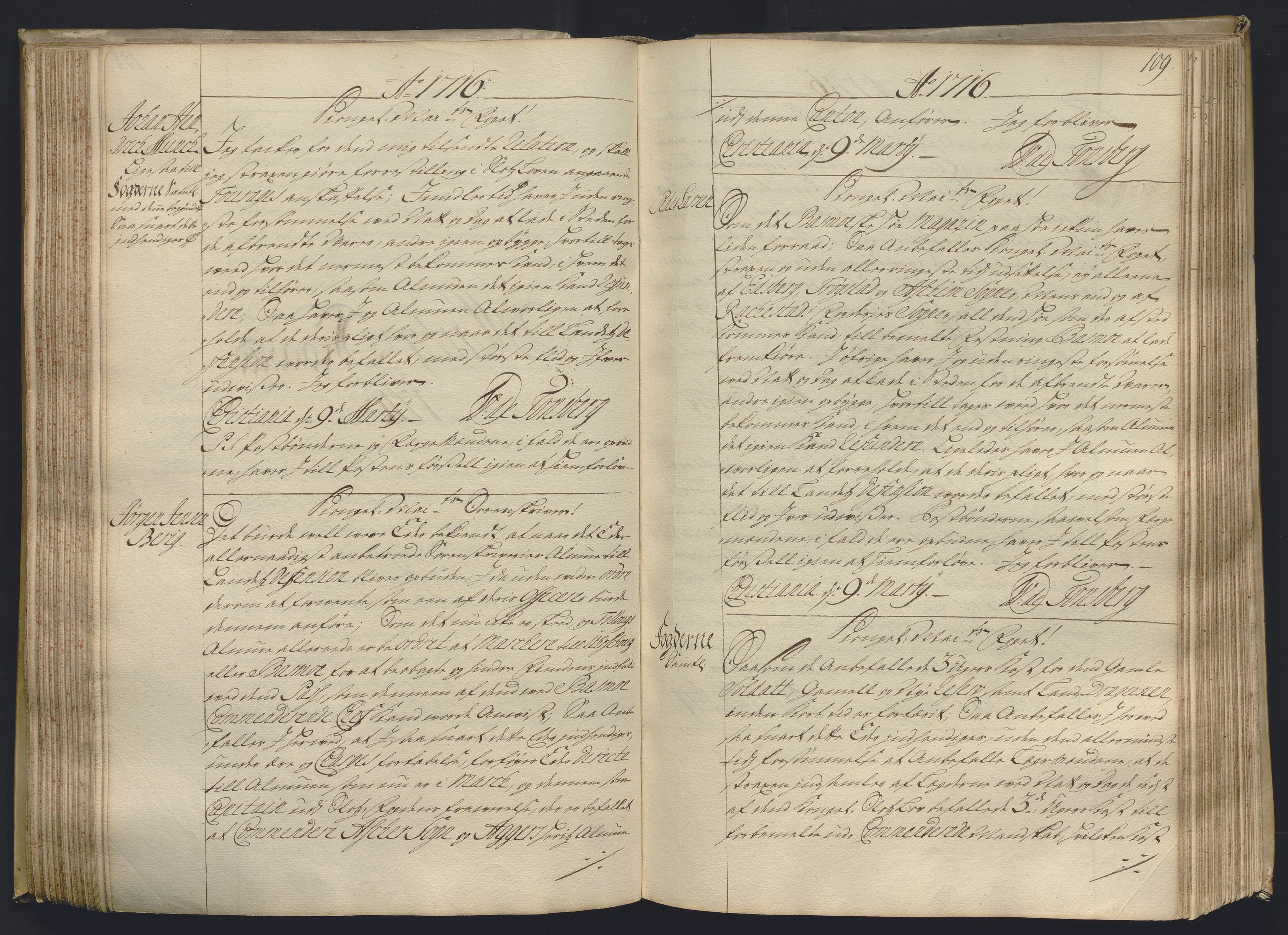Kristiania stiftamt, AV/SAO-A-10386/B/Ba/L0004: Kopibok, 1715-1717, p. 108b-109a
