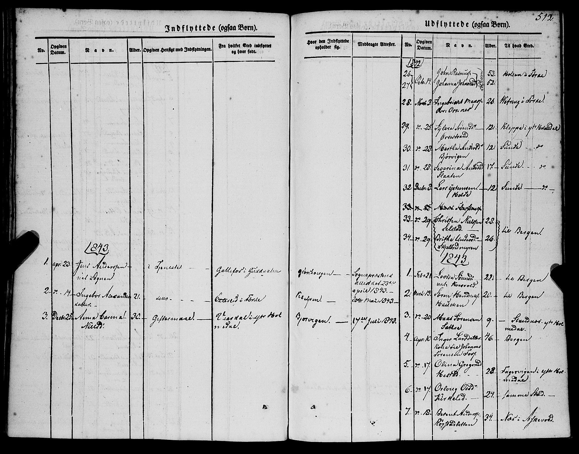 Gaular sokneprestembete, SAB/A-80001/H/Haa: Parish register (official) no. A 4II, 1841-1859, p. 512