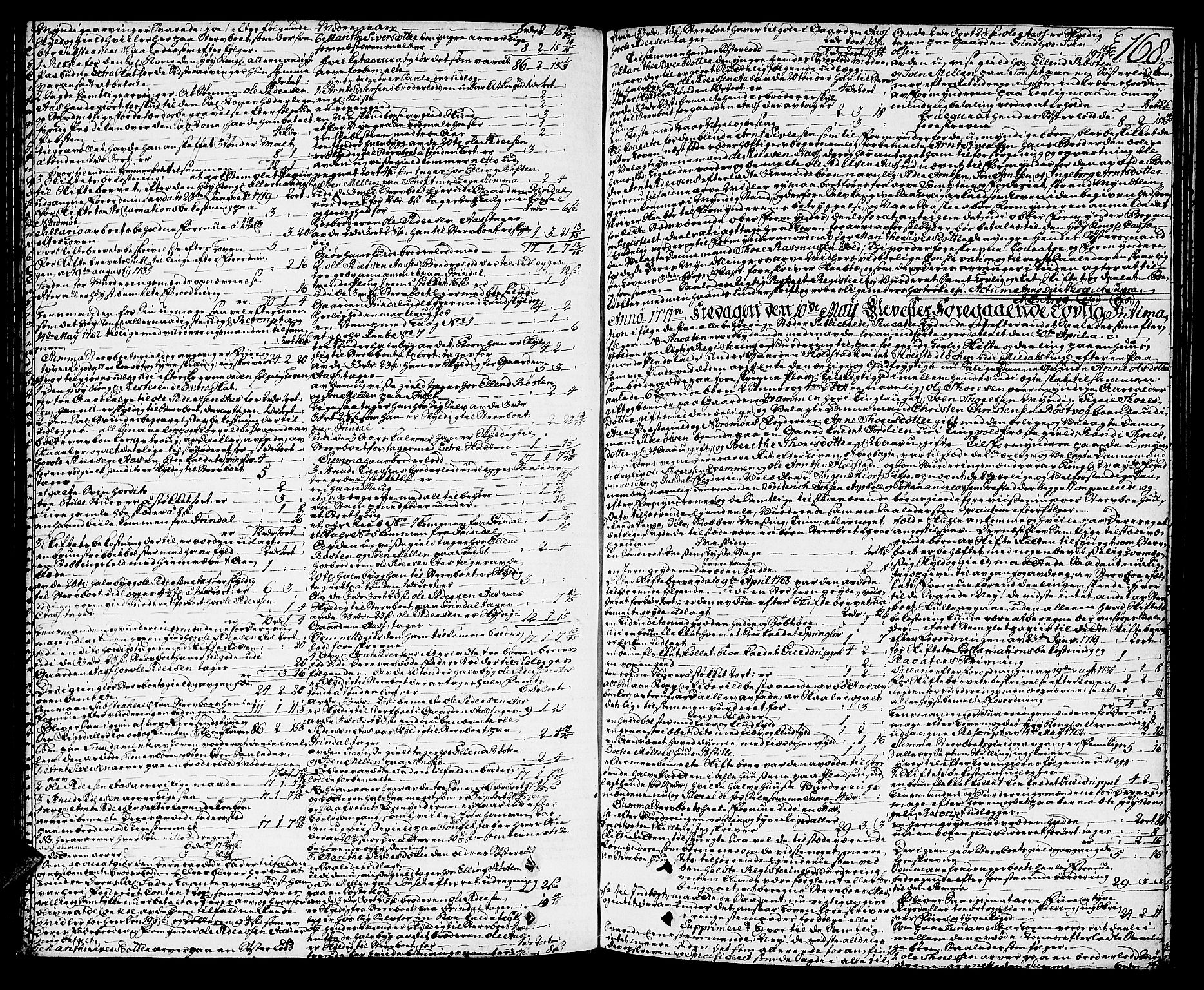 Orkdal sorenskriveri, SAT/A-4169/1/3/3Aa/L0007: Skifteprotokoller, 1767-1782, p. 167b-168a