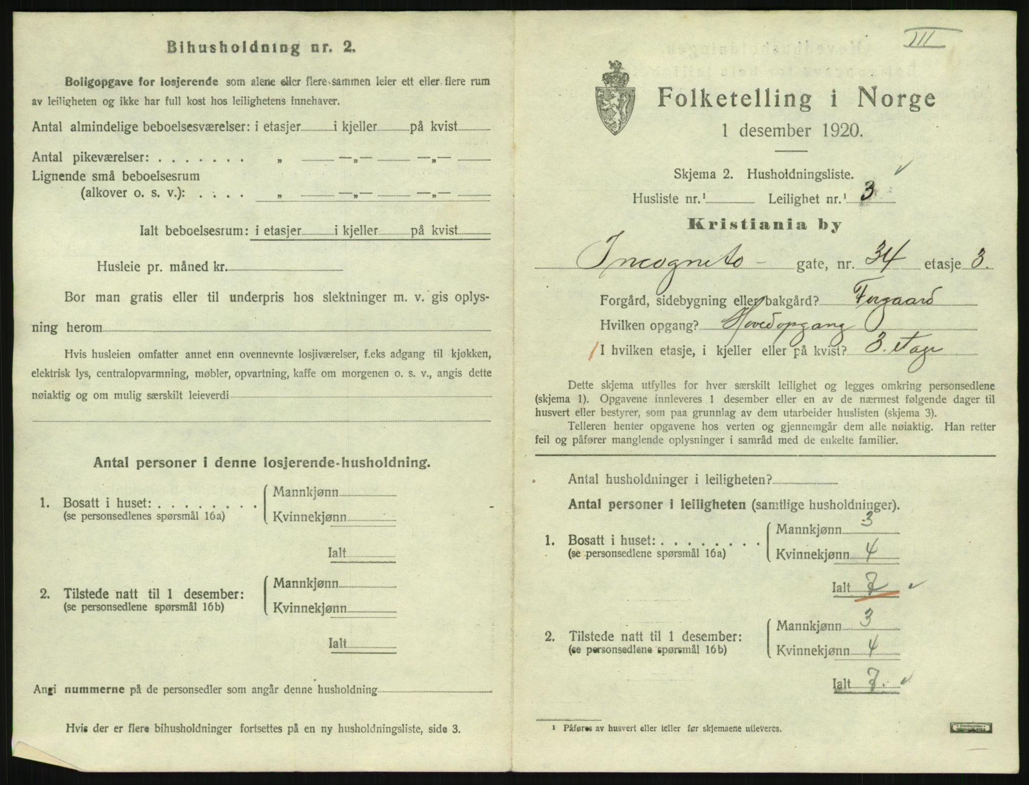 SAO, 1920 census for Kristiania, 1920, p. 45560