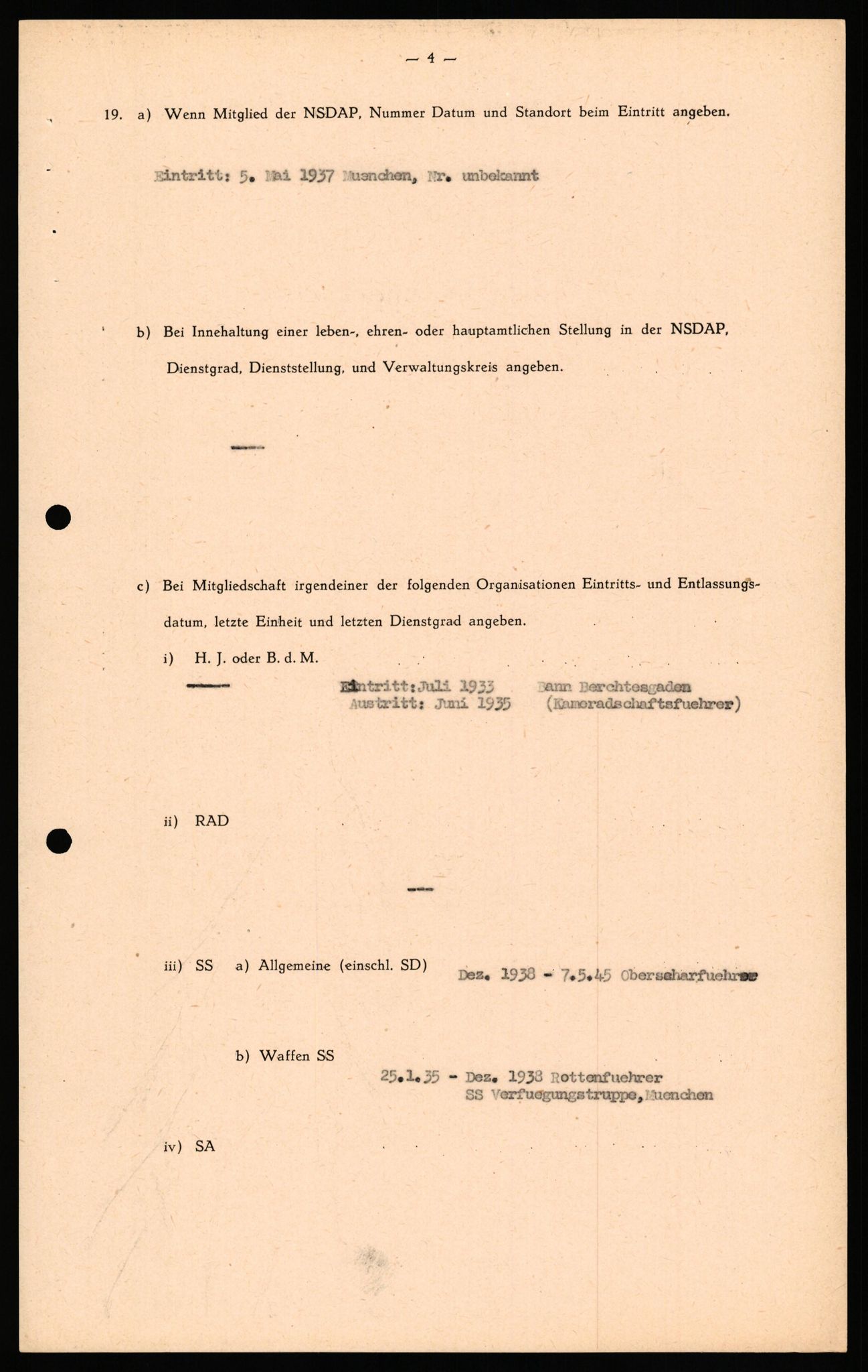 Forsvaret, Forsvarets overkommando II, AV/RA-RAFA-3915/D/Db/L0038: CI Questionaires. Tyske okkupasjonsstyrker i Norge. Østerrikere., 1945-1946, p. 393