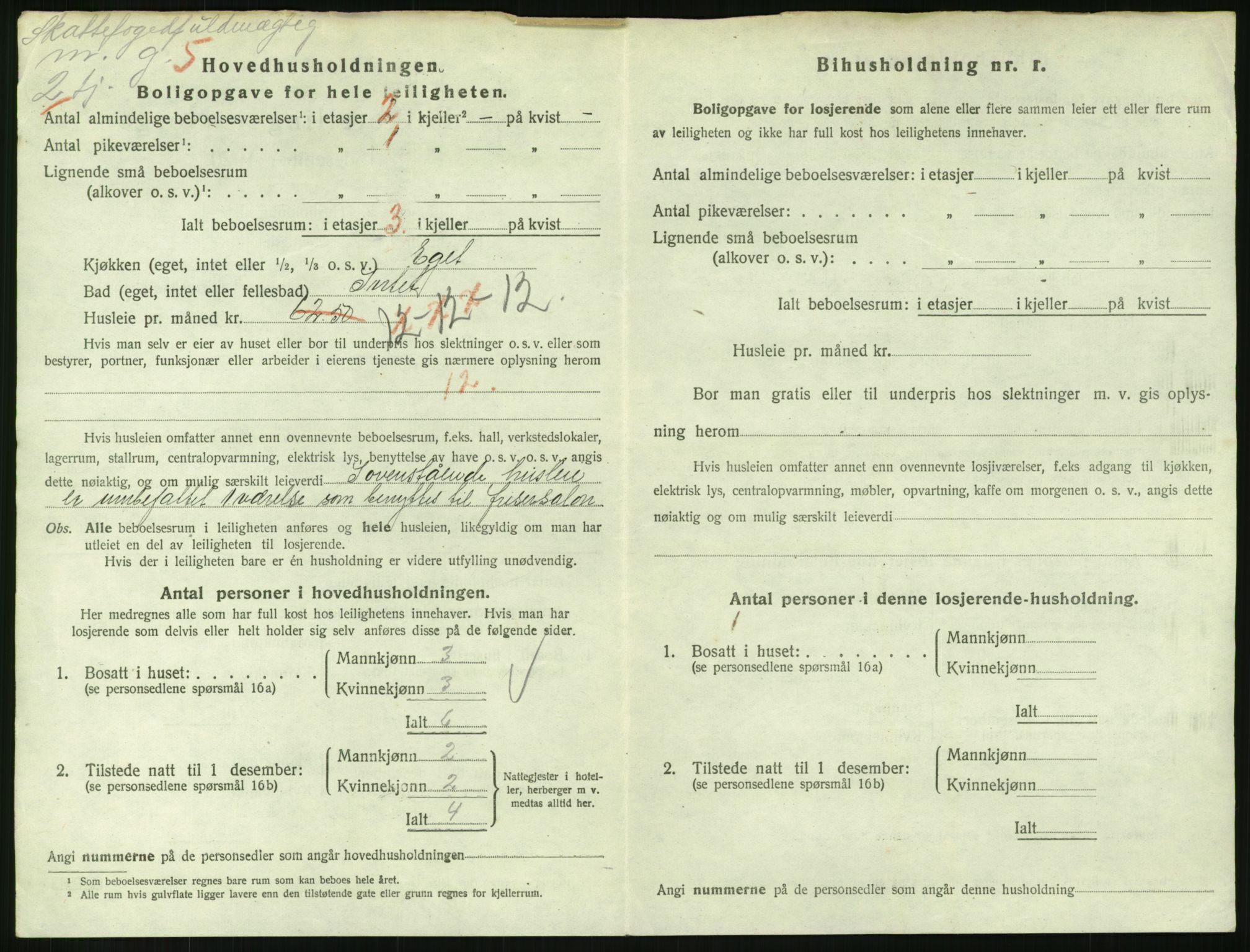 SAH, 1920 census for Lillehammer, 1920, p. 2191