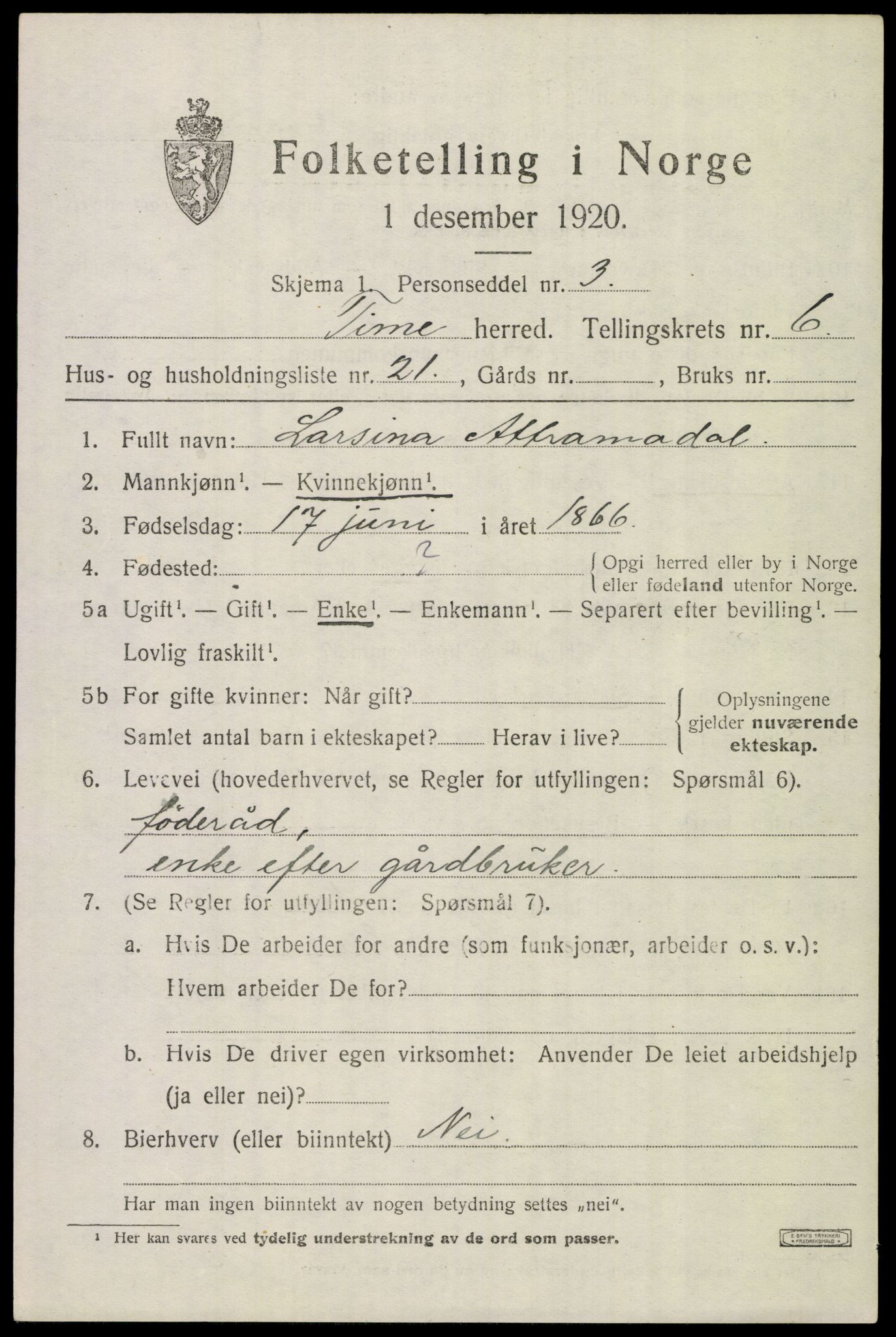 SAST, 1920 census for Time, 1920, p. 7243