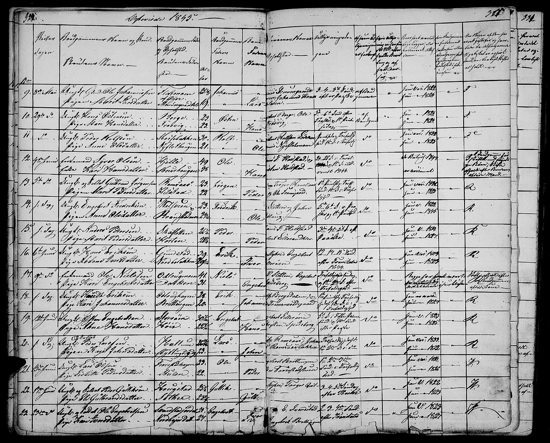 Ringebu prestekontor, SAH/PREST-082/H/Ha/Hab/L0002: Parish register (copy) no. 2, 1839-1853, p. 324-325