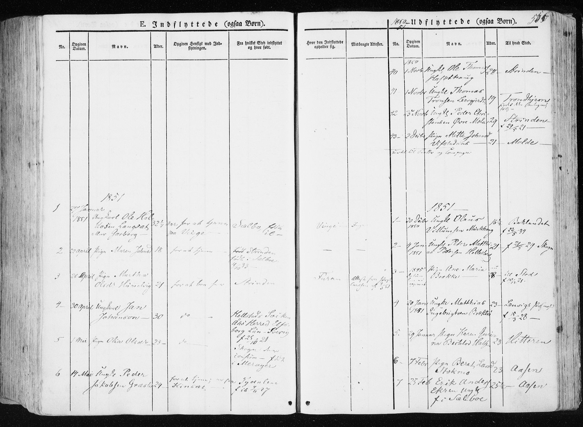 Ministerialprotokoller, klokkerbøker og fødselsregistre - Nord-Trøndelag, SAT/A-1458/709/L0074: Parish register (official) no. 709A14, 1845-1858, p. 556