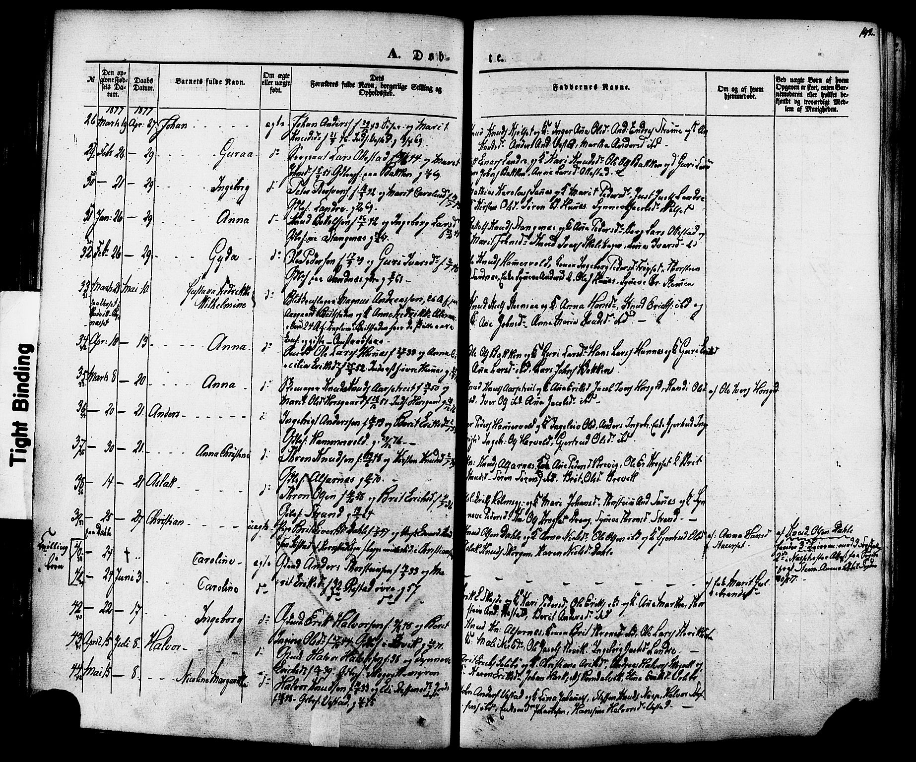 Ministerialprotokoller, klokkerbøker og fødselsregistre - Møre og Romsdal, AV/SAT-A-1454/547/L0603: Parish register (official) no. 547A05, 1846-1877, p. 142