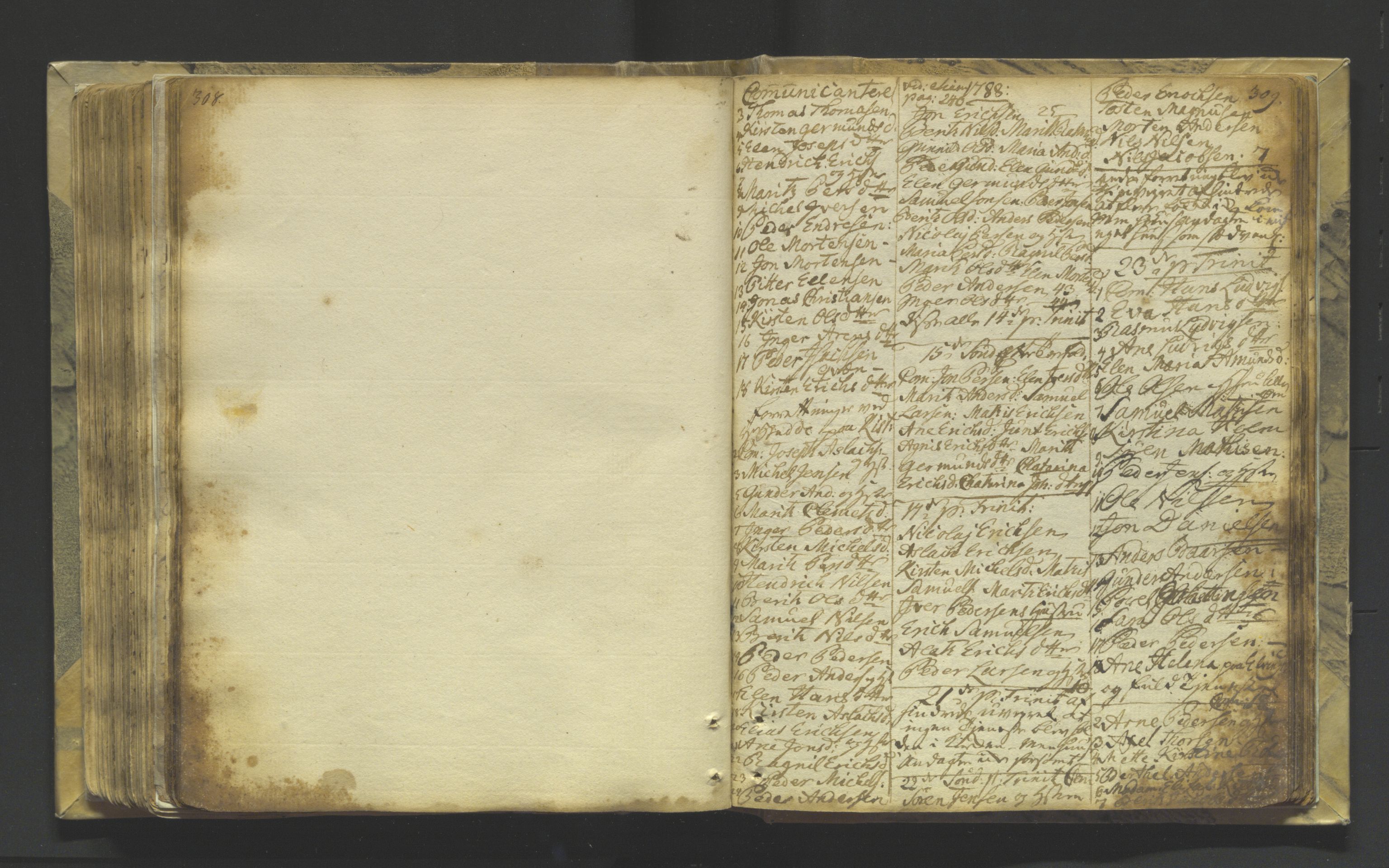 Kistrand/Porsanger sokneprestembete, AV/SATØ-S-1351/H/Ha/L0001.kirke: Parish register (official) no. 1, 1764-1792, p. 308-309