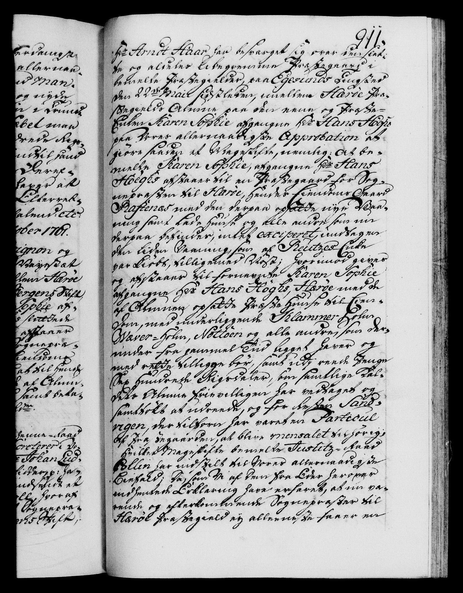 Danske Kanselli 1572-1799, AV/RA-EA-3023/F/Fc/Fca/Fcab/L0036: Norske tegnelser, 1757-1761, p. 911a