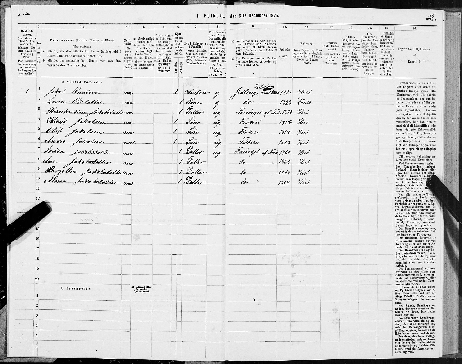 SAT, 1875 census for 1818P Herøy, 1875, p. 2002