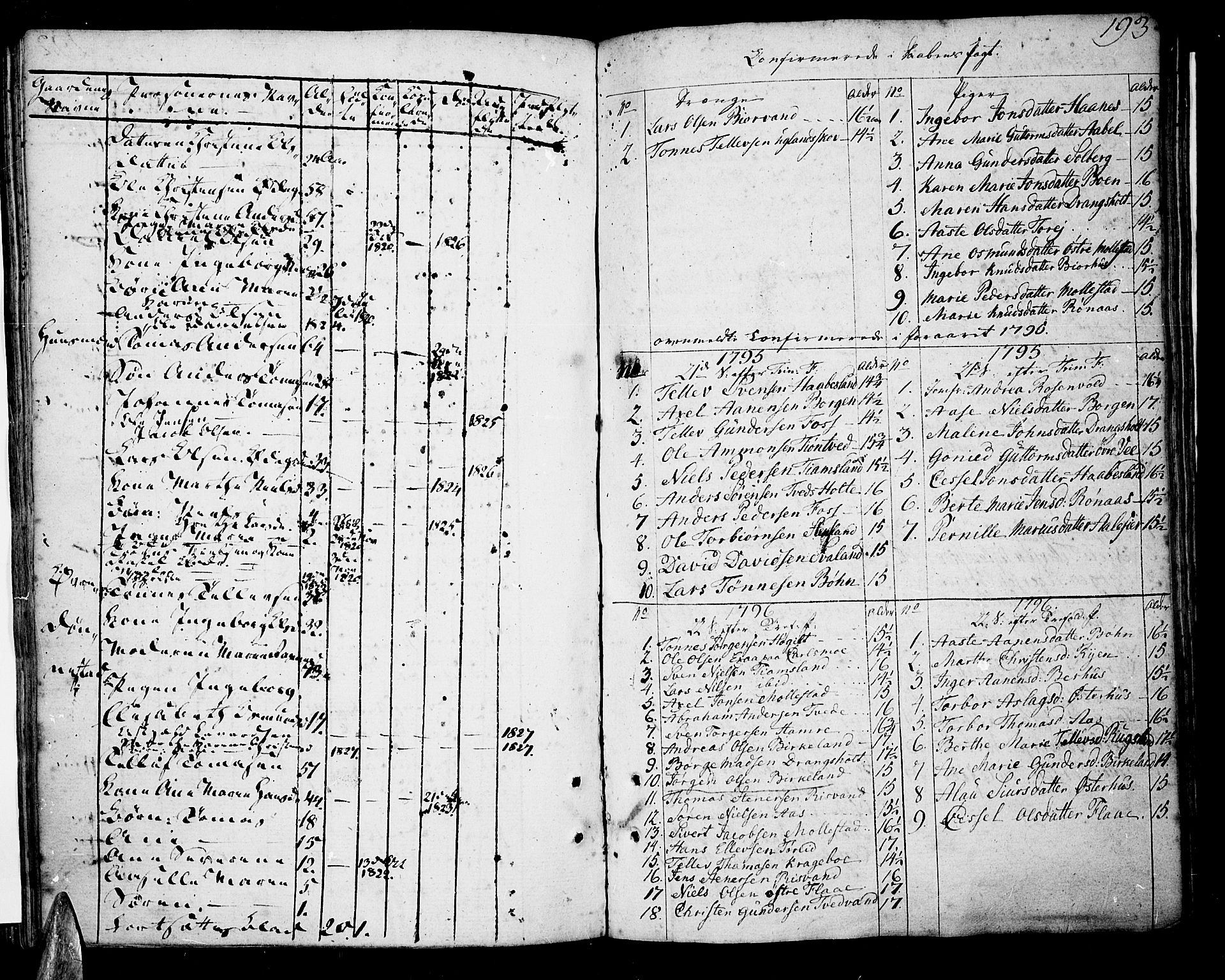 Tveit sokneprestkontor, SAK/1111-0043/F/Fa/L0001: Parish register (official) no. A 1, 1794-1819, p. 193