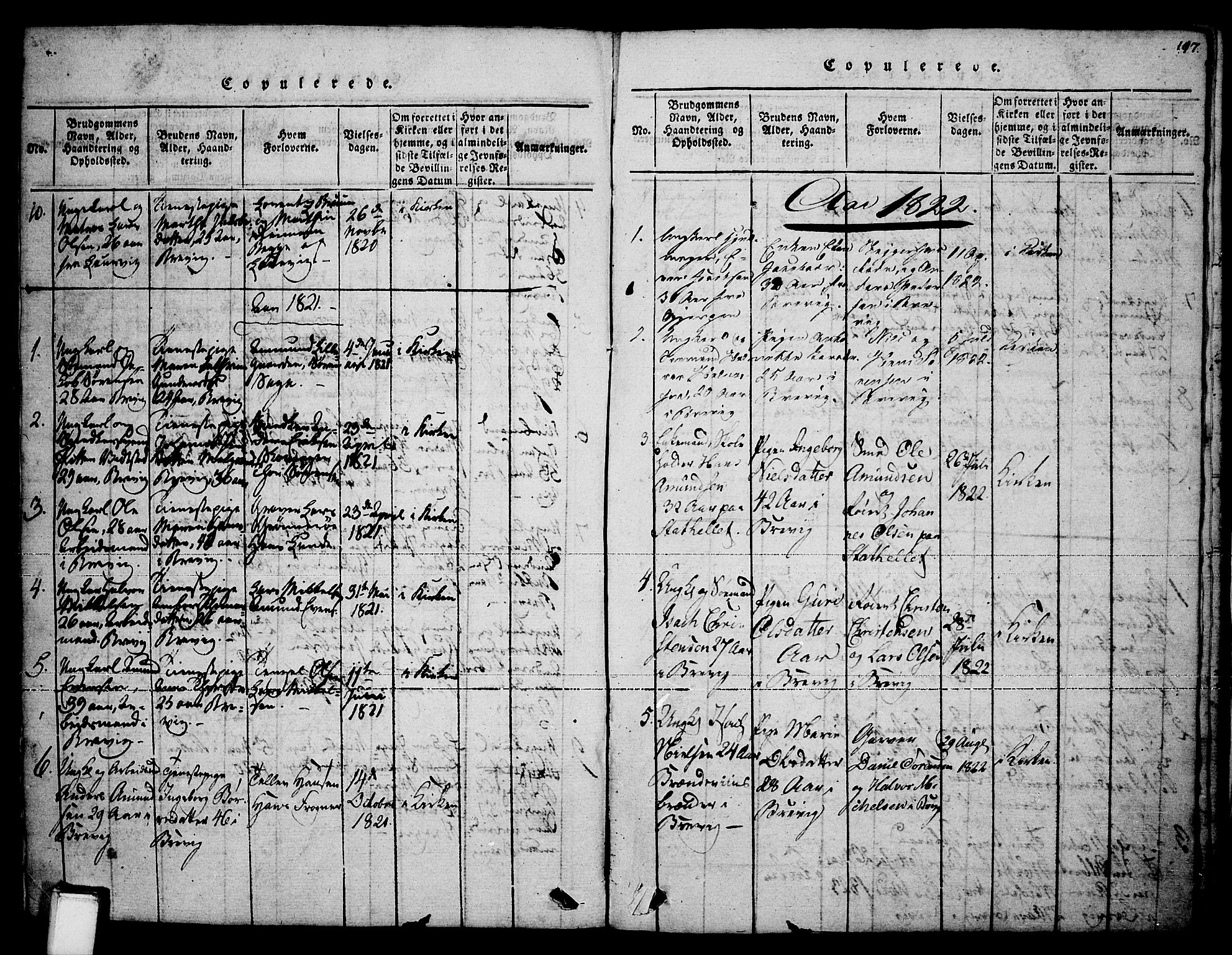 Brevik kirkebøker, SAKO/A-255/F/Fa/L0004: Parish register (official) no. 4, 1814-1846, p. 197