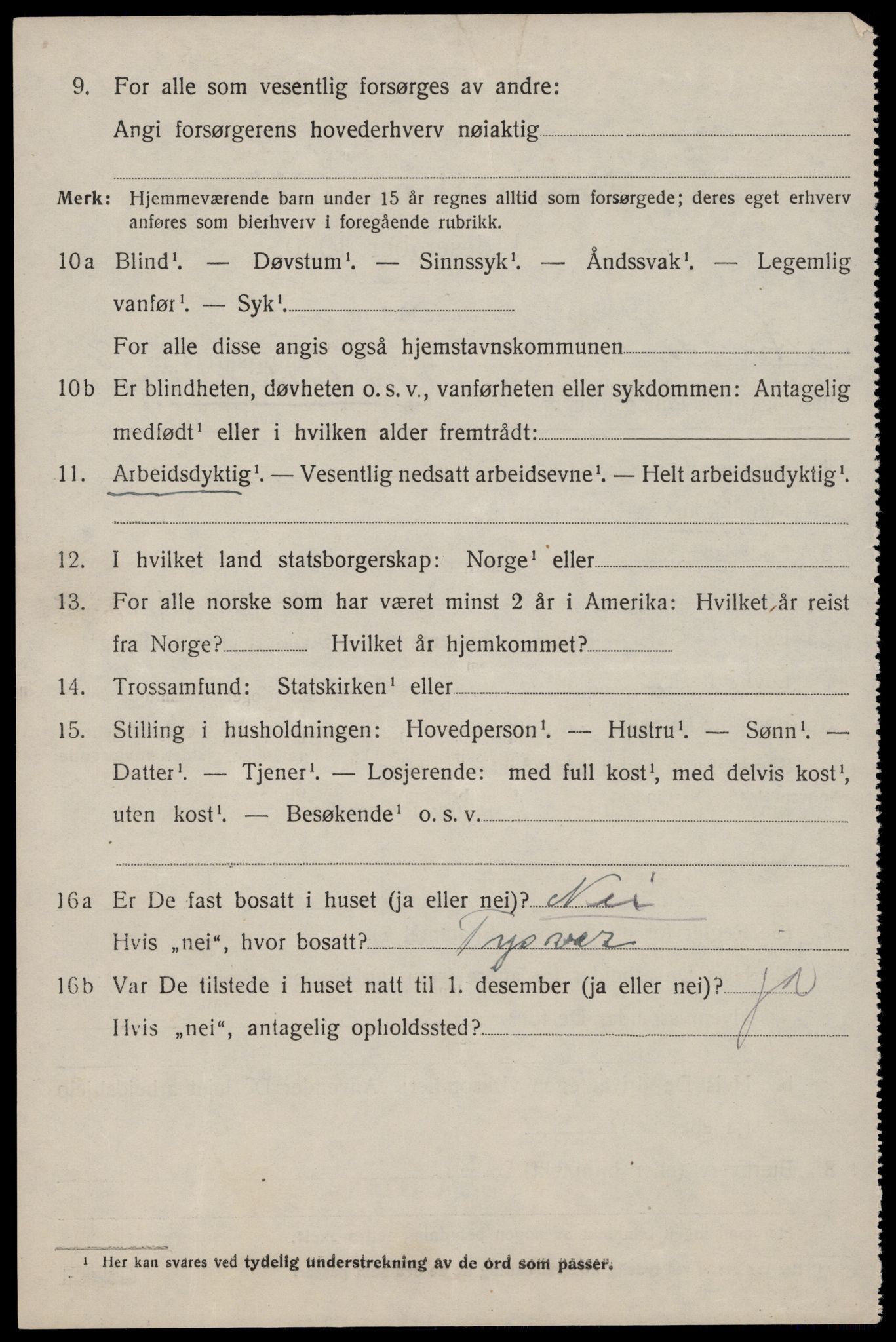 SAST, 1920 census for Avaldsnes, 1920, p. 7110