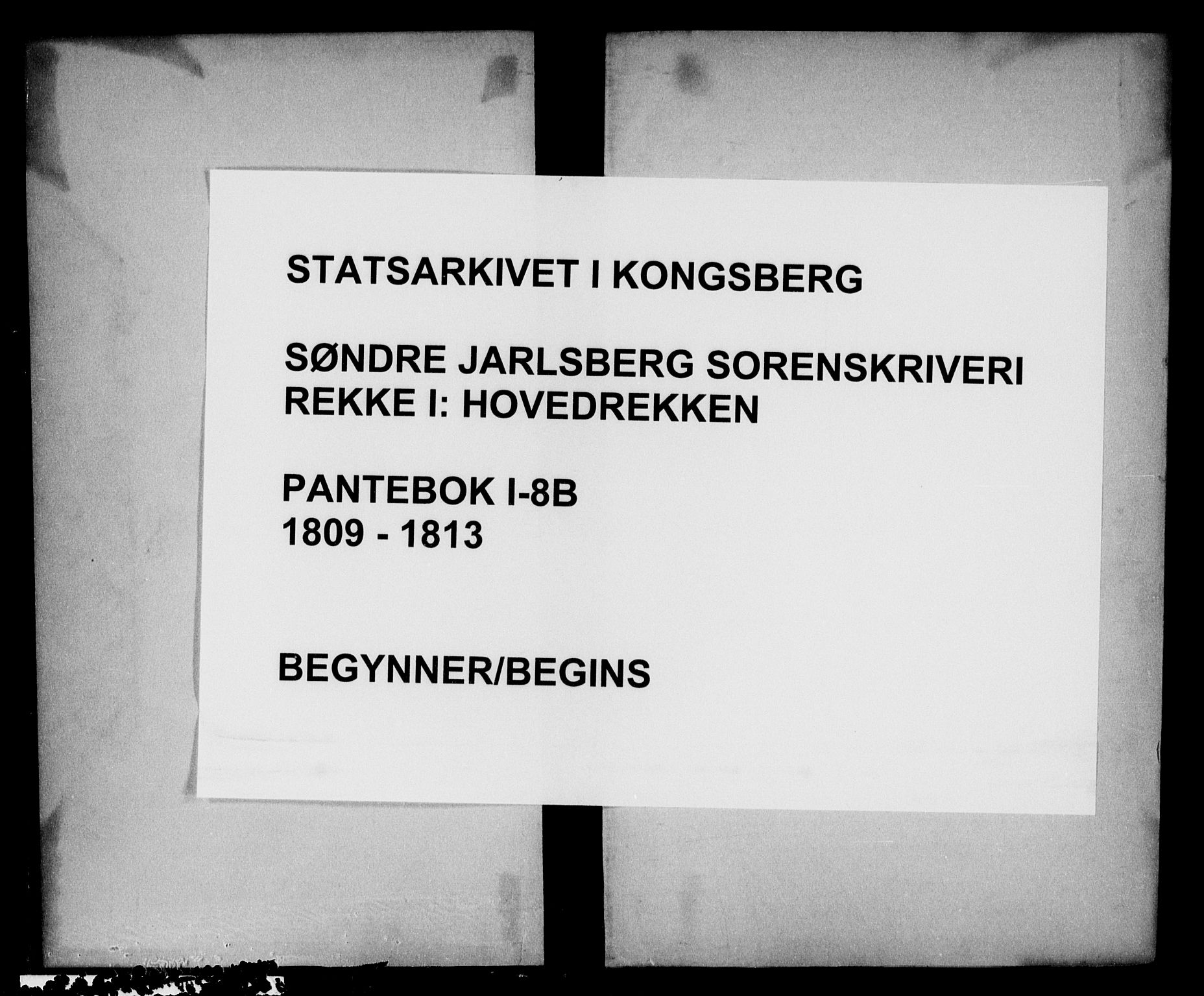 Søndre Jarlsberg sorenskriveri, SAKO/A-129/G/Ga/Gaa/L0008B: Mortgage book no. I 8b, 1809-1813