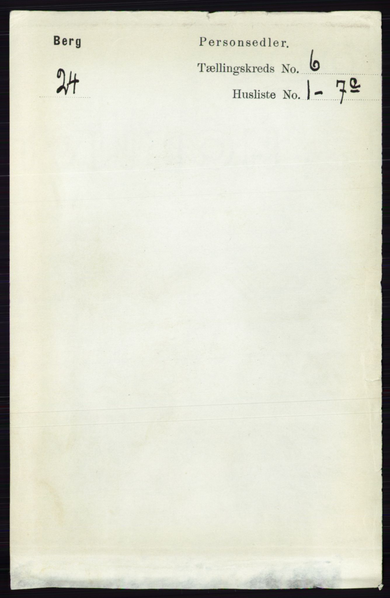 RA, 1891 census for 0116 Berg, 1891, p. 3735