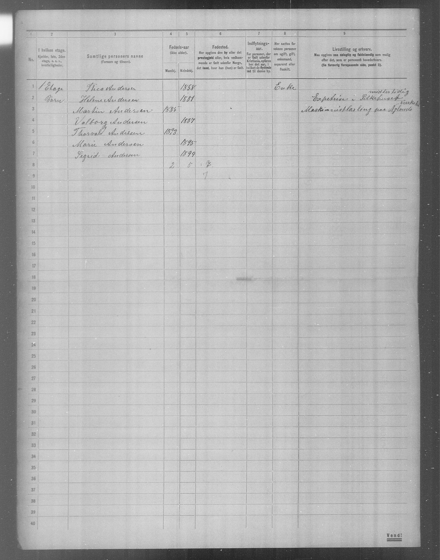 OBA, Municipal Census 1904 for Kristiania, 1904, p. 18599