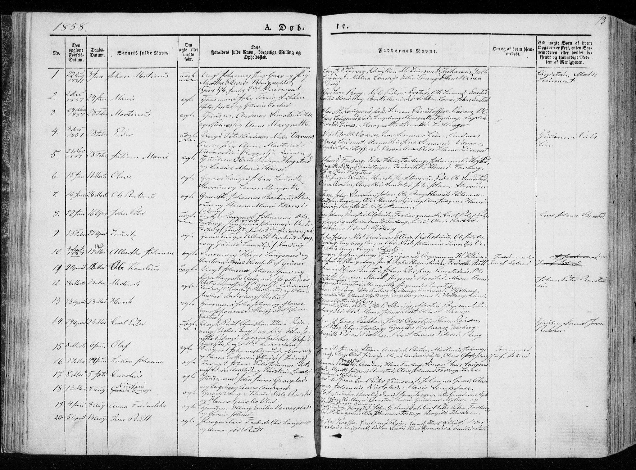 Ministerialprotokoller, klokkerbøker og fødselsregistre - Nord-Trøndelag, SAT/A-1458/722/L0218: Parish register (official) no. 722A05, 1843-1868, p. 73