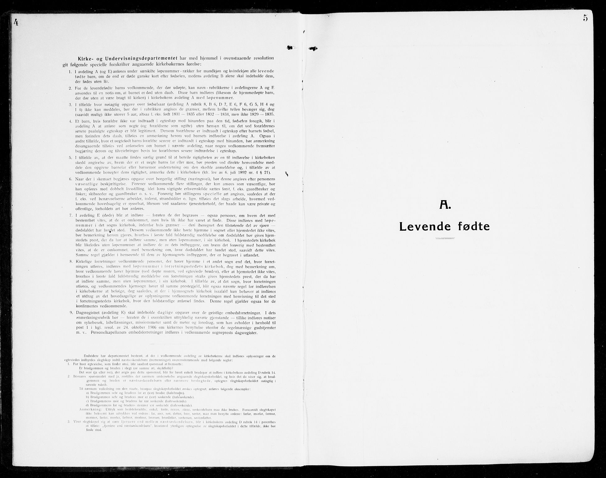 Stord sokneprestembete, SAB/A-78201/H/Haa: Parish register (official) no. B 3, 1913-1925, p. 4-5