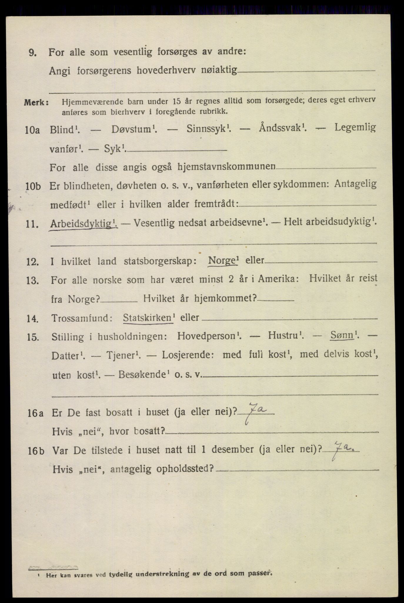 SAK, 1920 census for Austre Moland, 1920, p. 2056