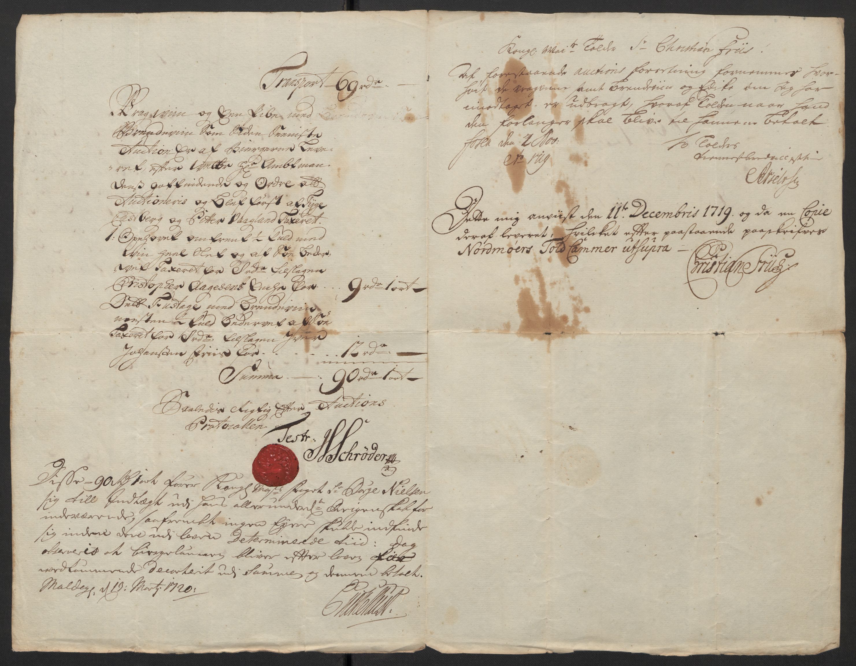 Rentekammeret inntil 1814, Reviderte regnskaper, Fogderegnskap, AV/RA-EA-4092/R56/L3753: Fogderegnskap Nordmøre, 1720, p. 424