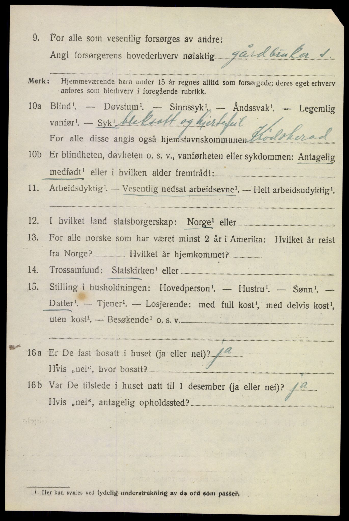 SAKO, 1920 census for Krødsherad, 1920, p. 4576