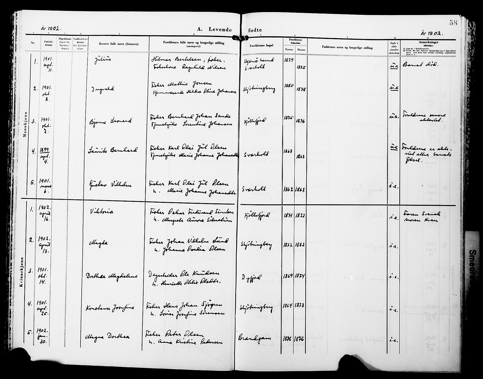 Lebesby sokneprestkontor, SATØ/S-1353/H/Ha/L0005kirke: Parish register (official) no. 5, 1870-1902, p. 58