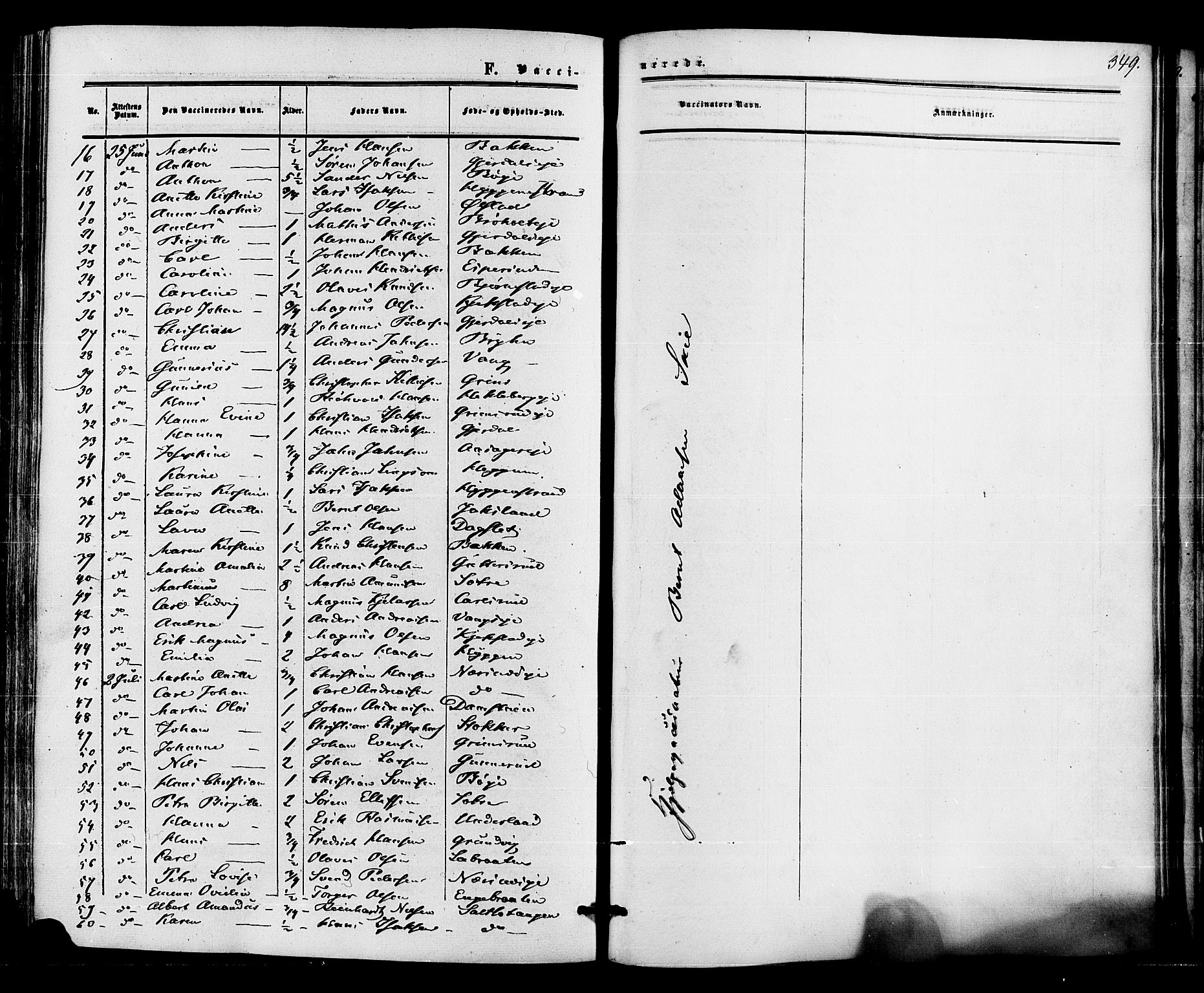 Røyken kirkebøker, AV/SAKO-A-241/F/Fa/L0006: Parish register (official) no. 6, 1857-1875, p. 349