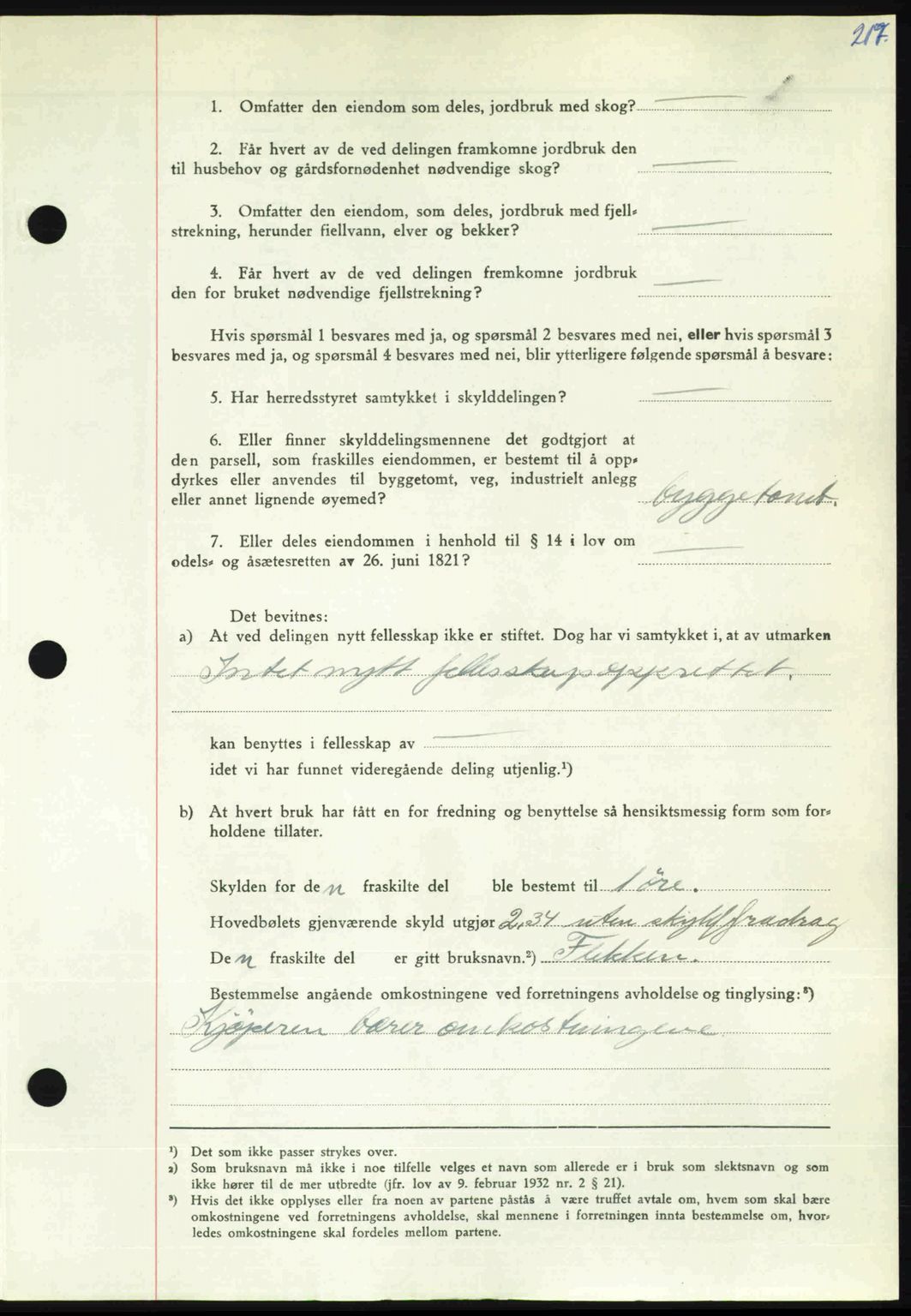 Nordmøre sorenskriveri, AV/SAT-A-4132/1/2/2Ca: Mortgage book no. A106, 1947-1947, Diary no: : 2221/1947