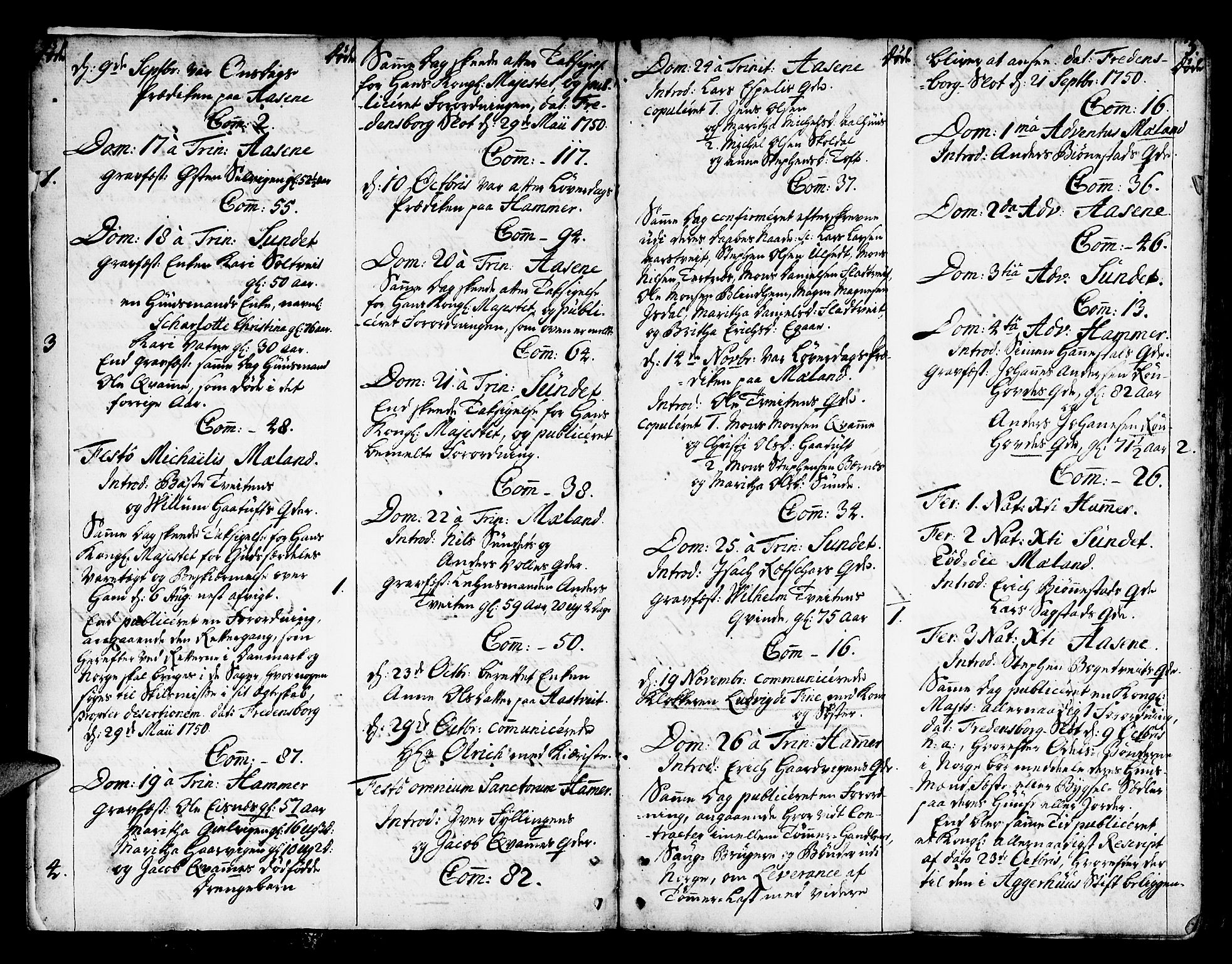 Hamre sokneprestembete, AV/SAB-A-75501/H/Ha/Haa/Haaa/L0006: Parish register (official) no. A 6, 1750-1761, p. 3