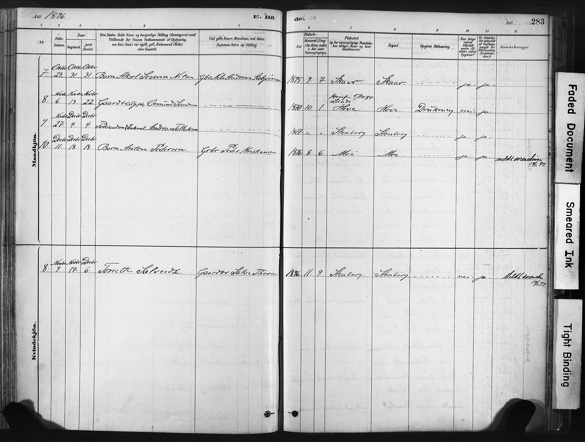 Lund sokneprestkontor, SAST/A-101809/S06/L0011: Parish register (official) no. A 10, 1877-1904, p. 283