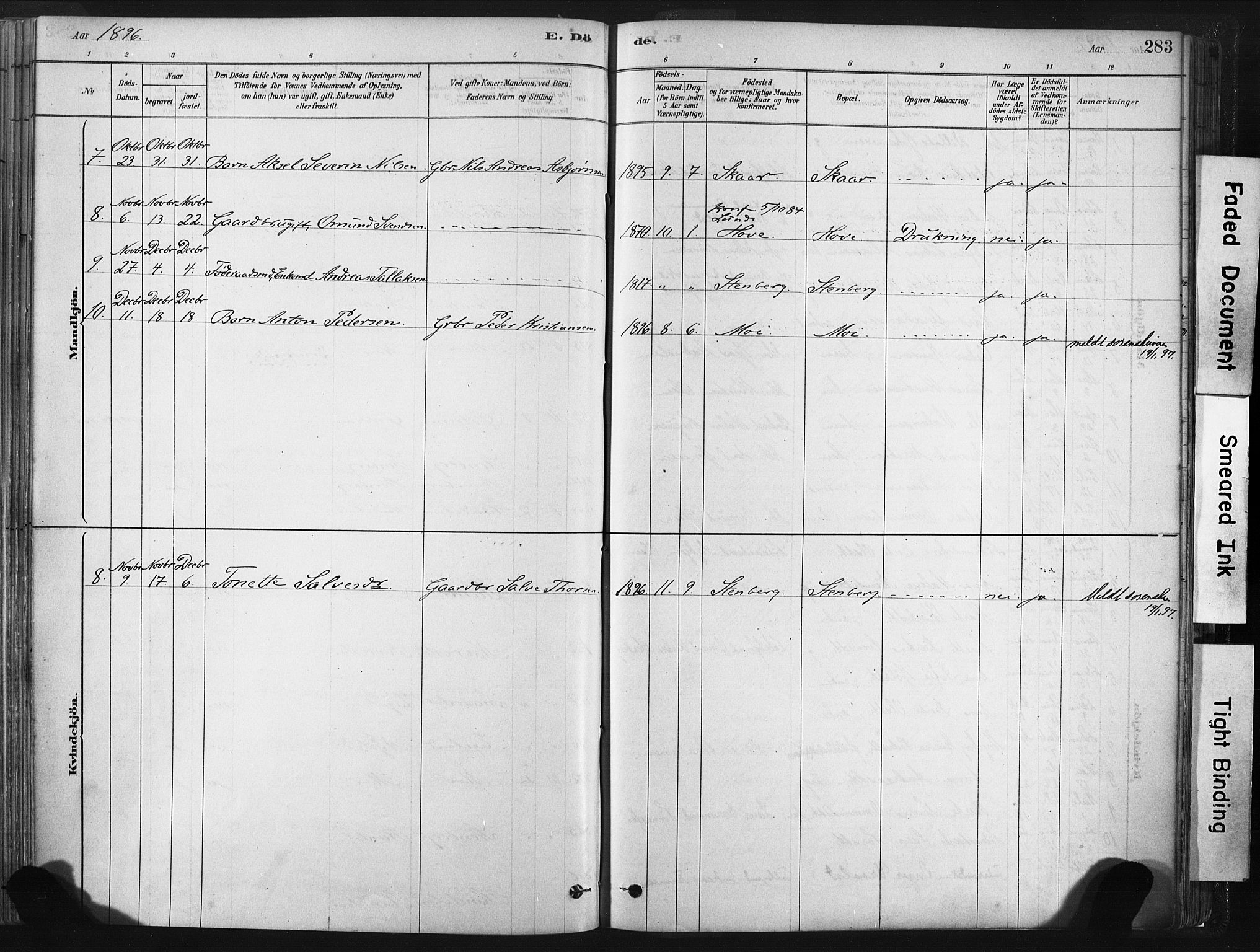 Lund sokneprestkontor, AV/SAST-A-101809/S06/L0011: Parish register (official) no. A 10, 1877-1904, p. 283