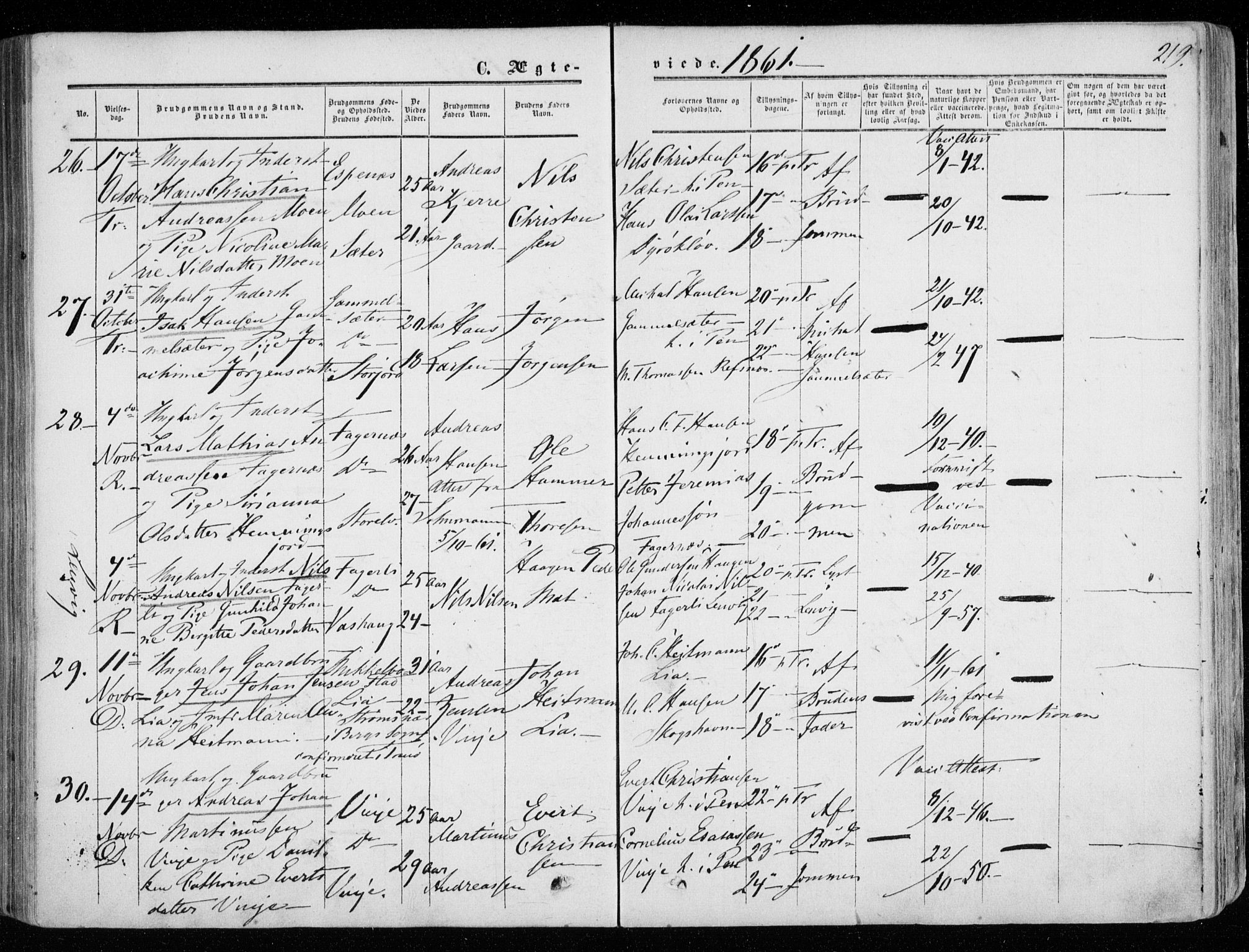 Tranøy sokneprestkontor, AV/SATØ-S-1313/I/Ia/Iaa/L0007kirke: Parish register (official) no. 7, 1856-1866, p. 219