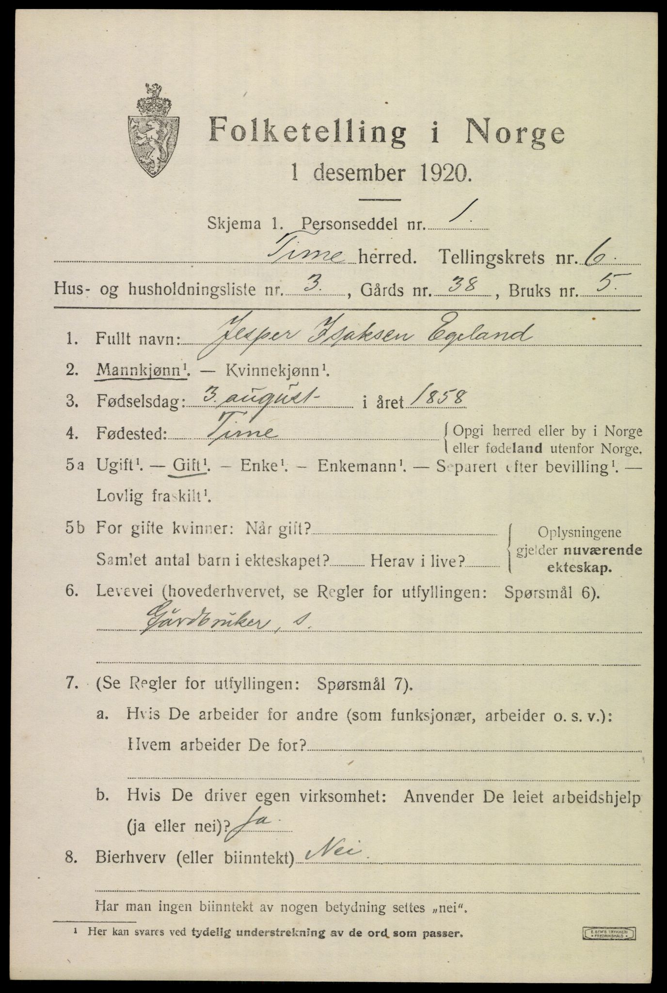 SAST, 1920 census for Time, 1920, p. 6993