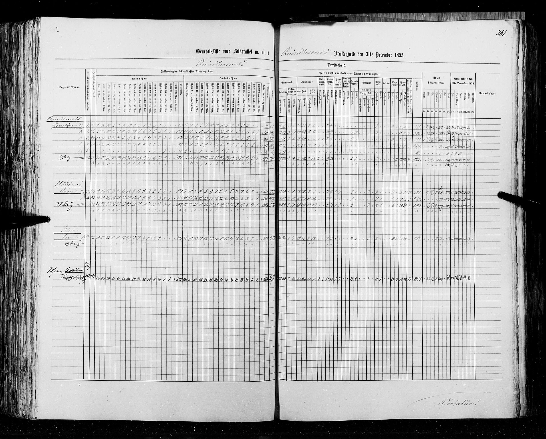 RA, Census 1855, vol. 4: Stavanger amt og Søndre Bergenhus amt, 1855, p. 261